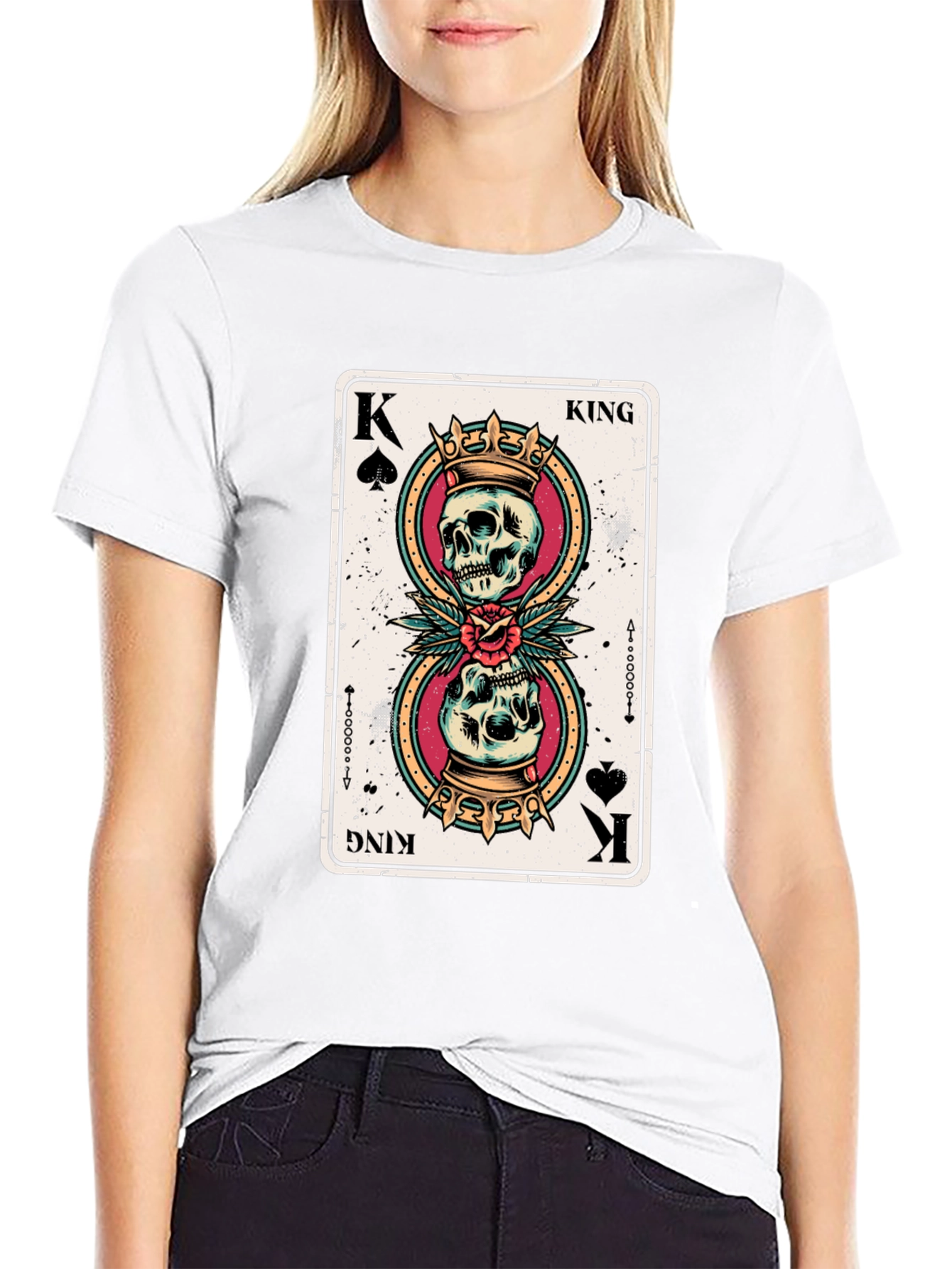 Skull King of Spades Graphic Tee