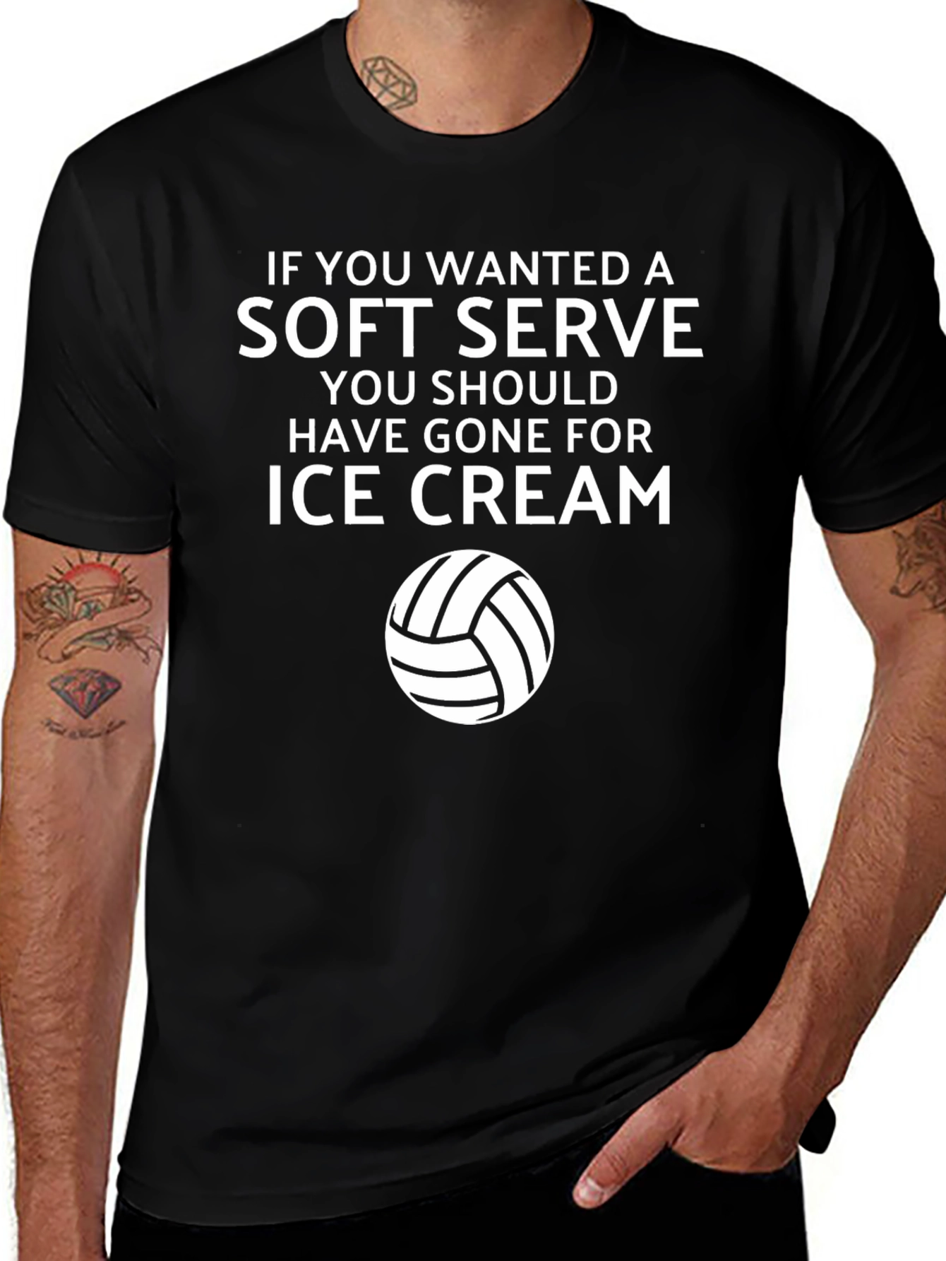 Funny Volleyball T-Shirt - Soft Serve Ice Cream Tee