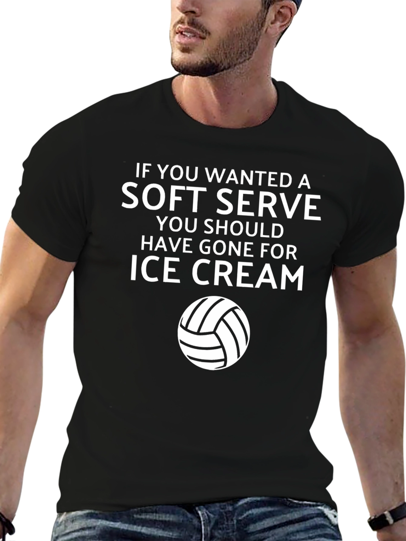 Funny Volleyball T-Shirt - Soft Serve Ice Cream Tee
