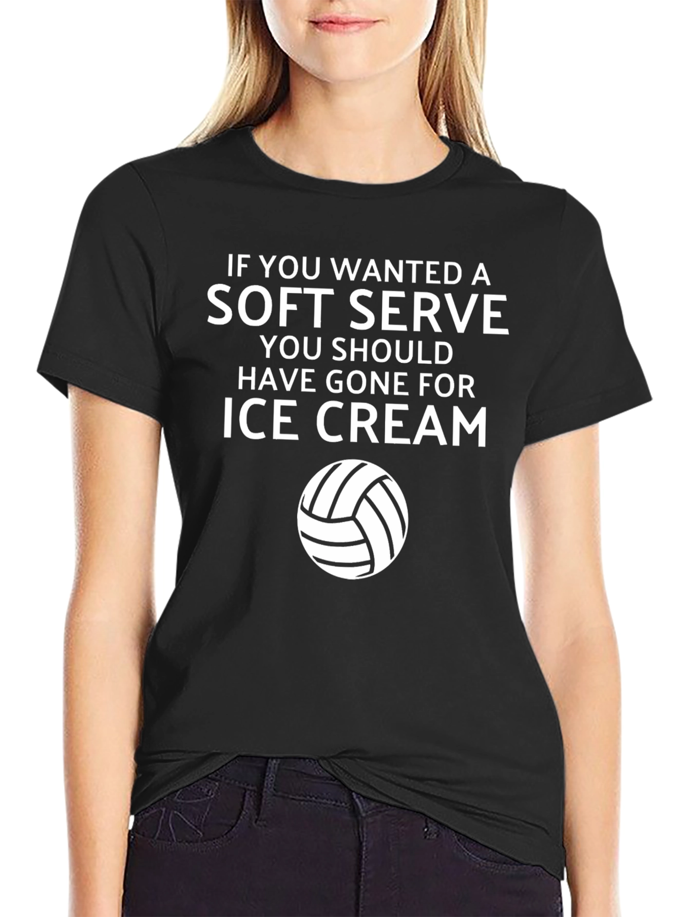 Funny Volleyball T-Shirt - Soft Serve Ice Cream Tee