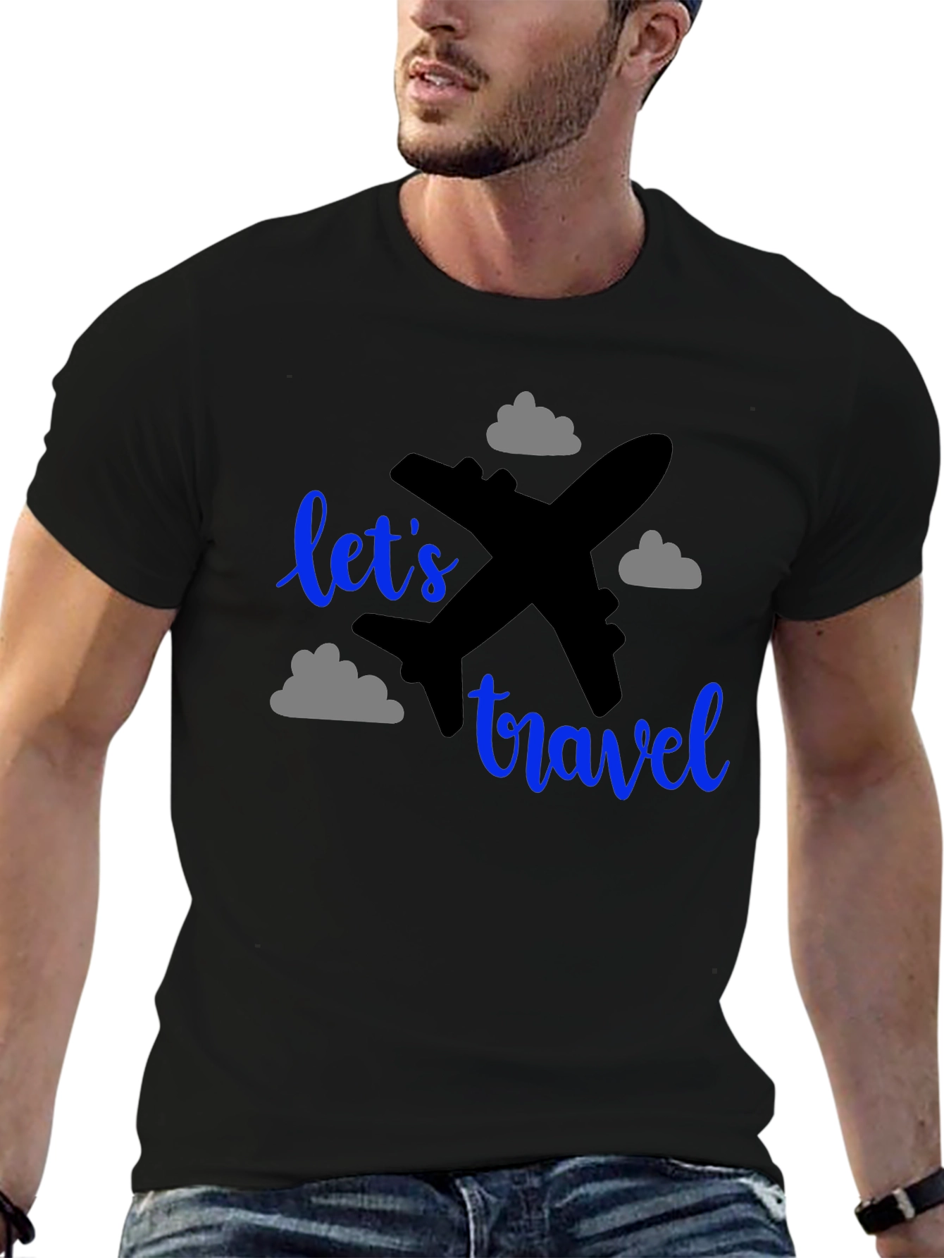 Lets Travel T-Shirt: Airplane Graphic Tee