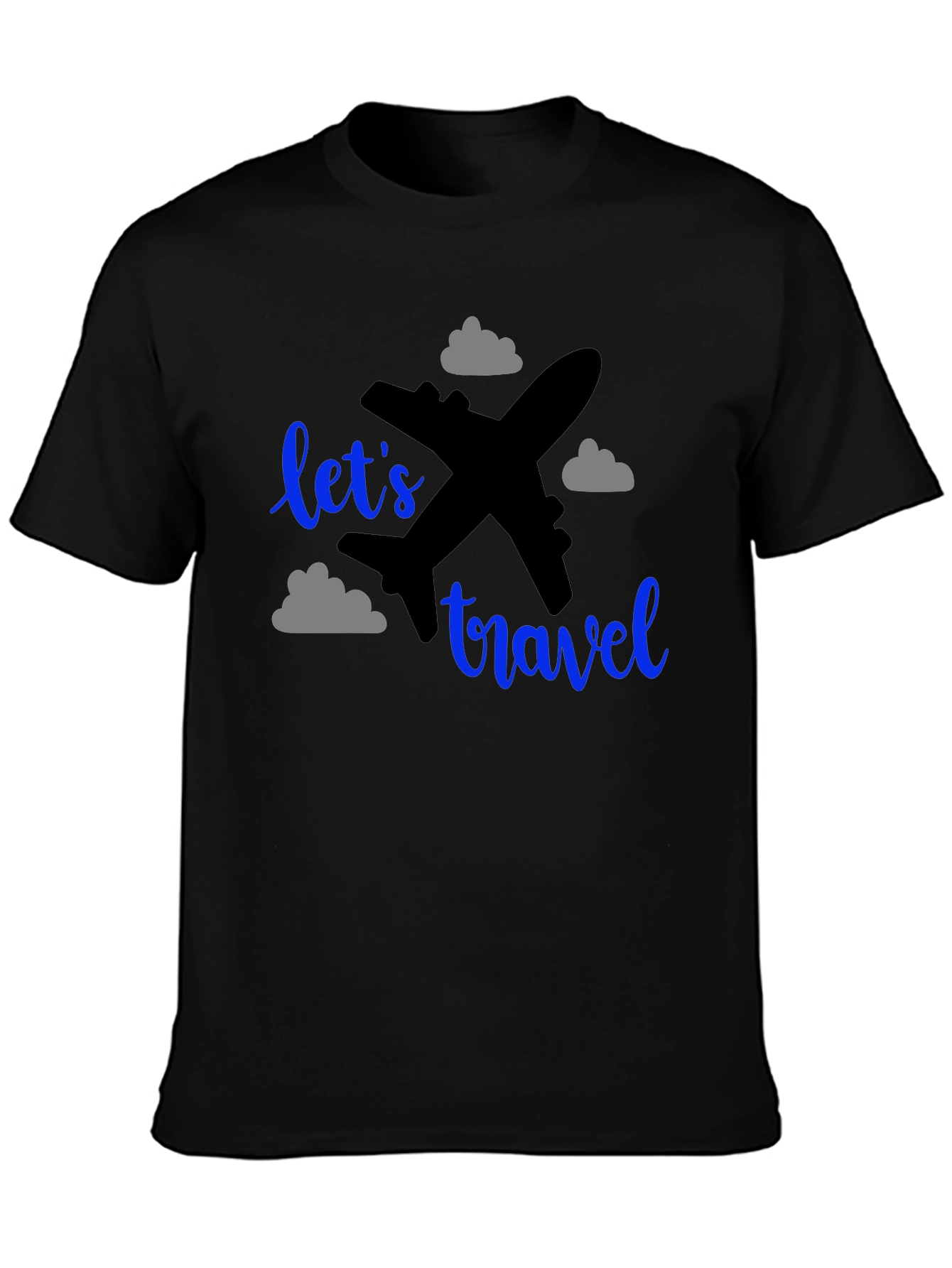 Lets Travel T-Shirt: Airplane Graphic Tee