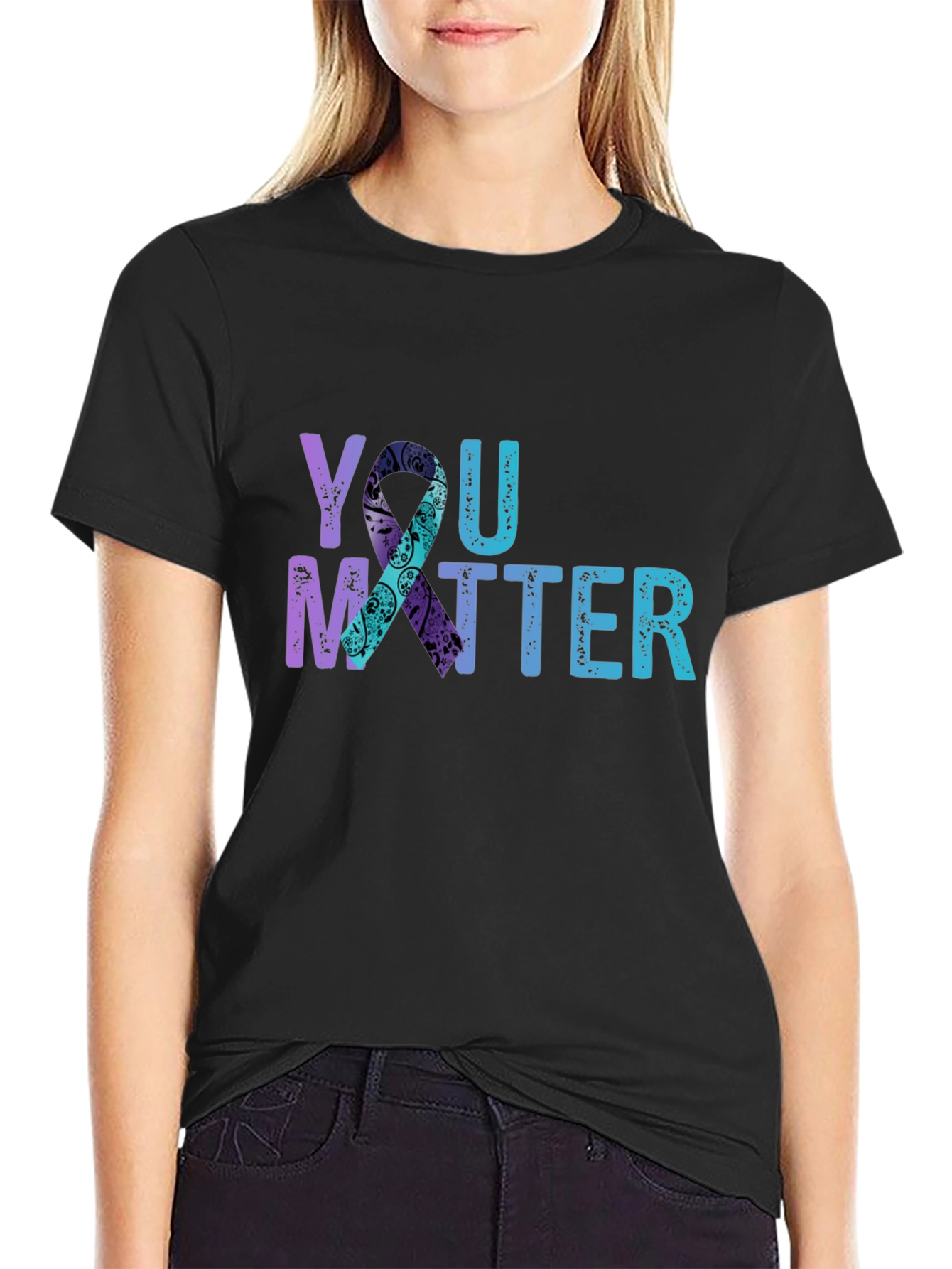 You Matter Graphic T-Shirt - Black