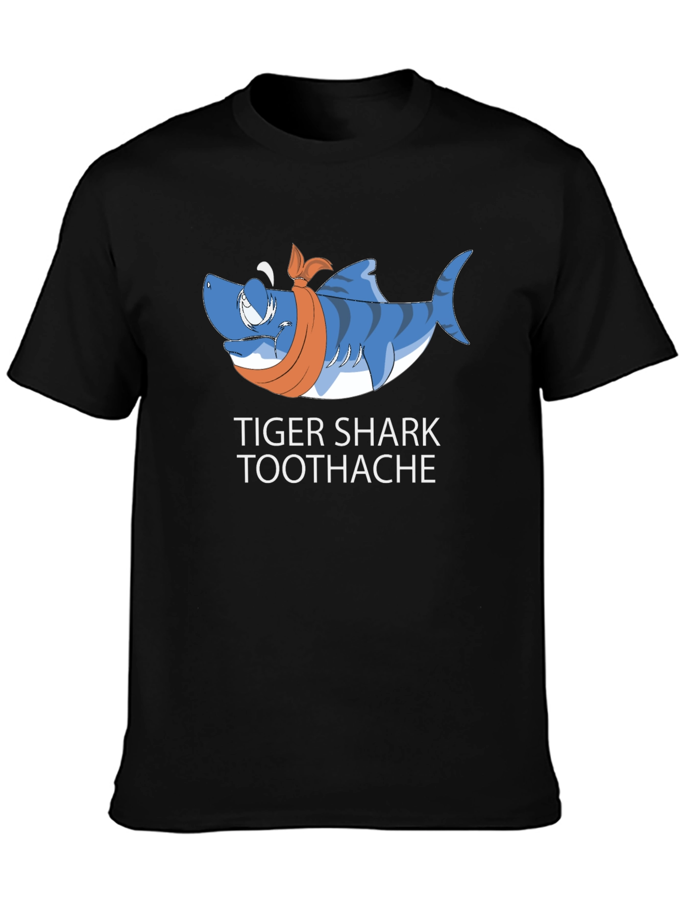 Tiger Shark Toothache Black T-Shirt