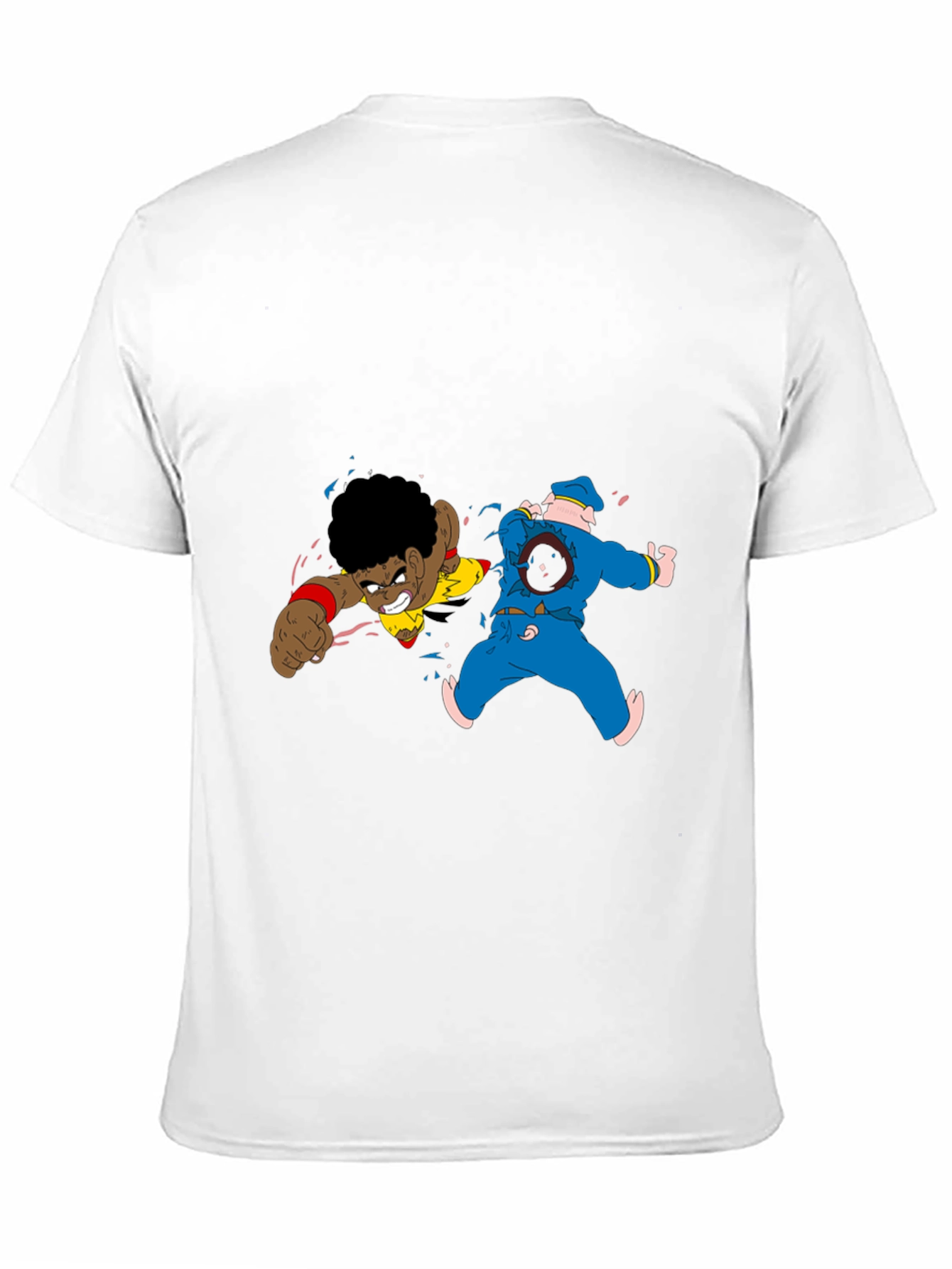 Cartoon Fight Black Tee