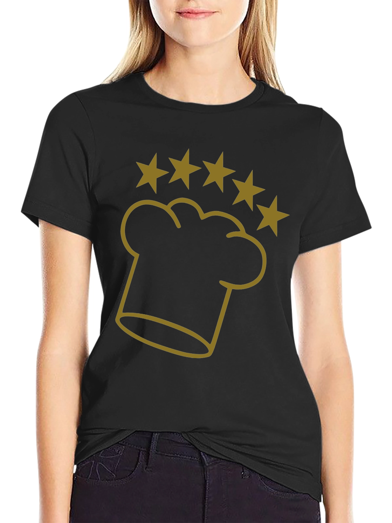 Chef Hat Five Star T-Shirt - Restaurant Quality