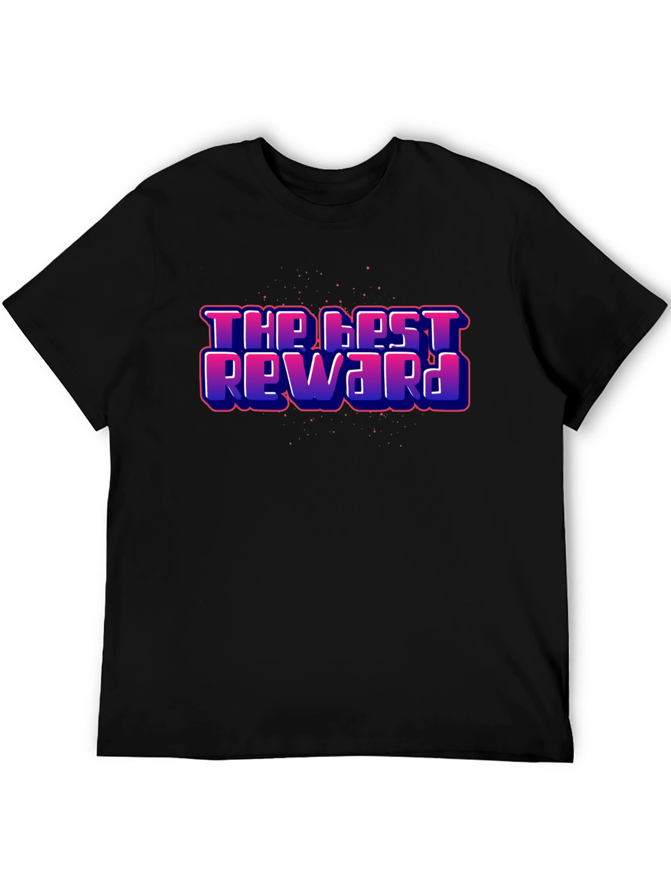 The Best Reward Graphic Print Black T-Shirt