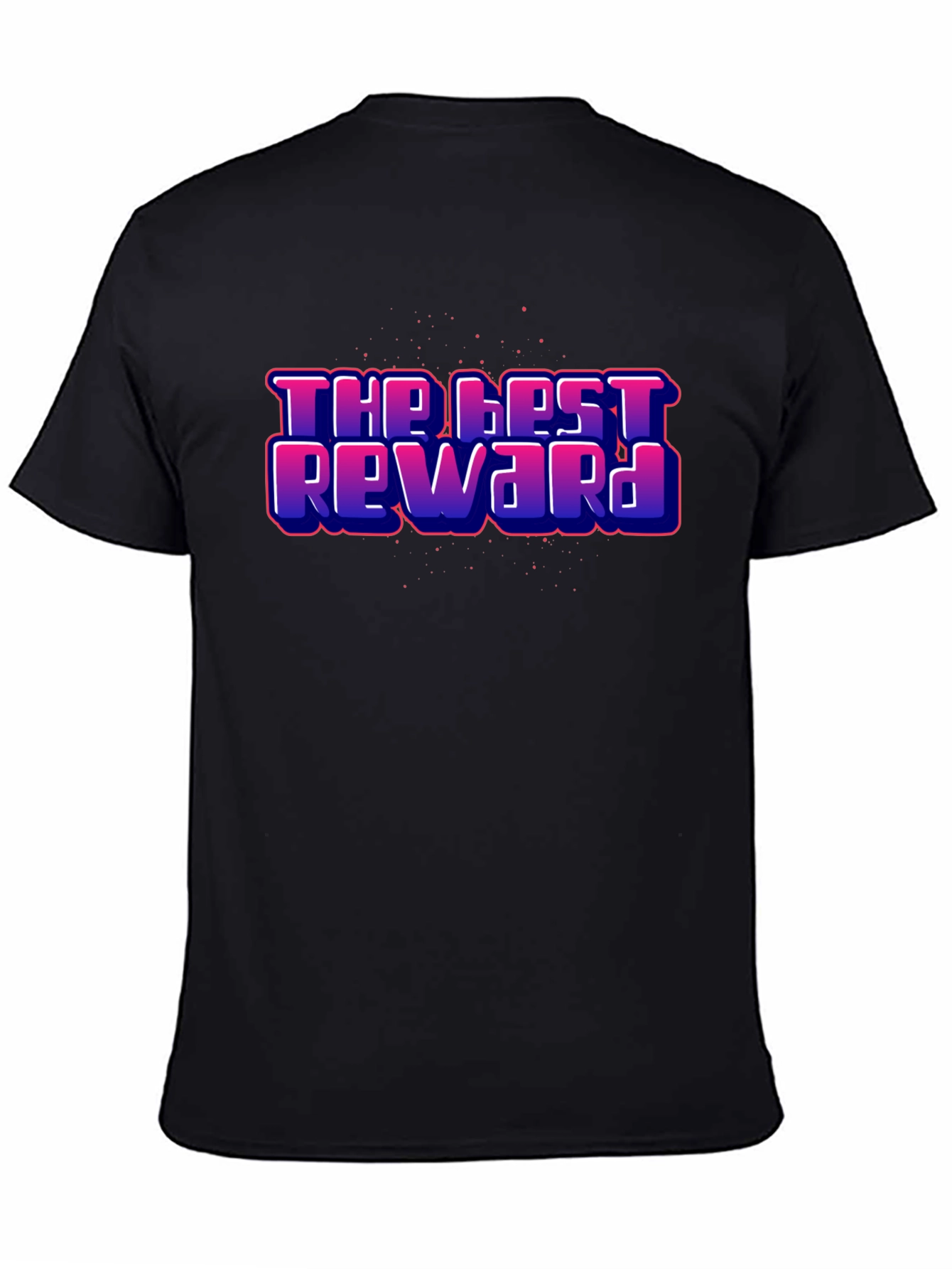 The Best Reward Graphic Print Black T-Shirt