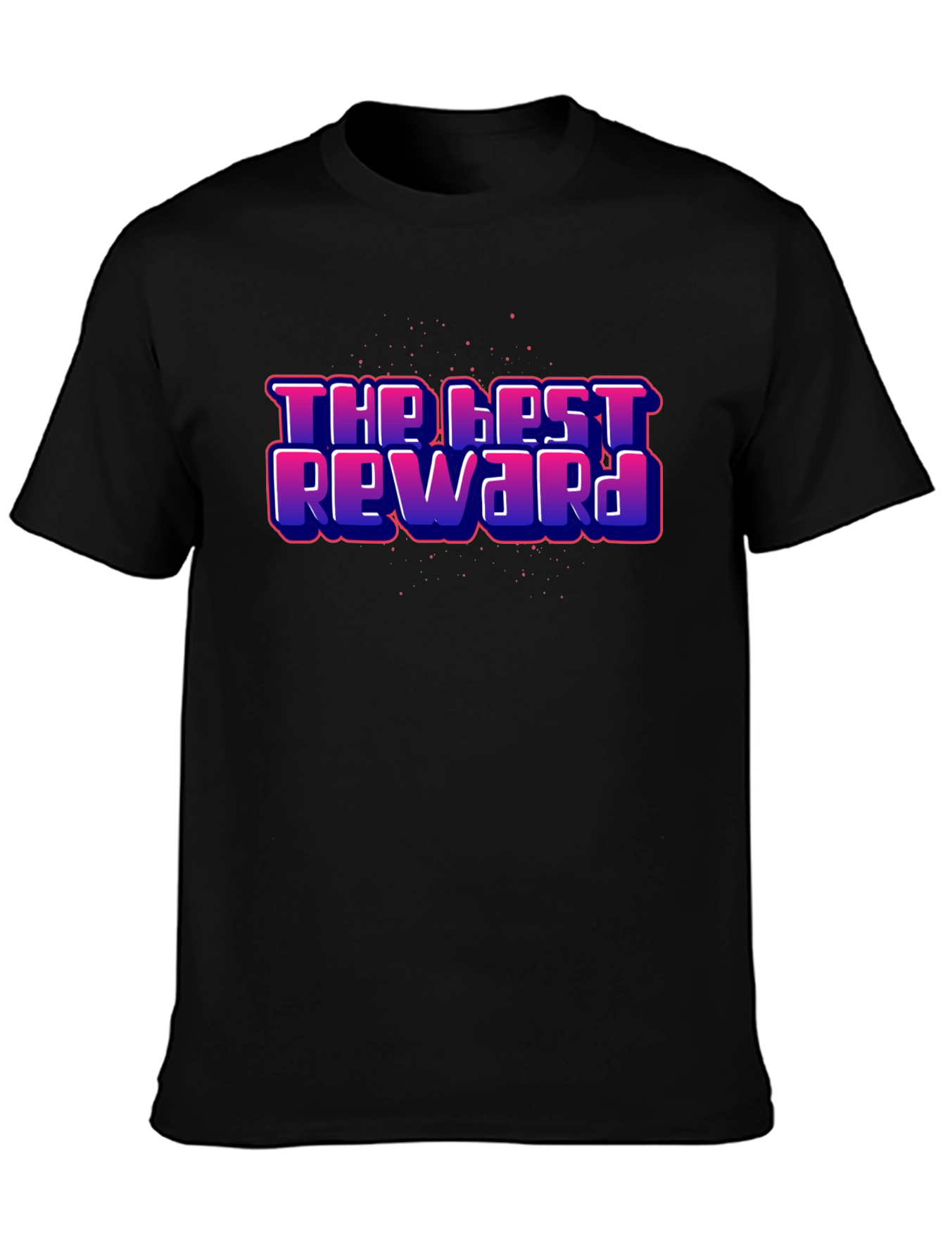 The Best Reward Graphic Print Black T-Shirt