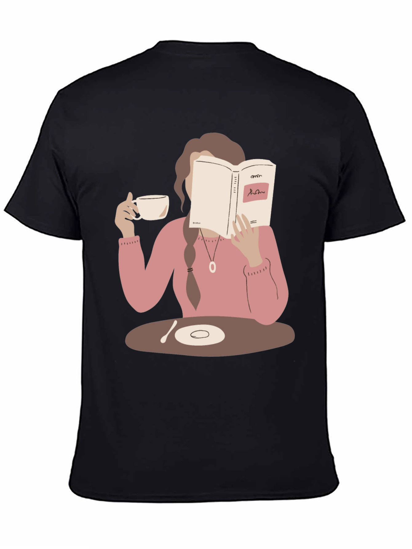 Book Lover Graphic Tee - Coffee & Reading