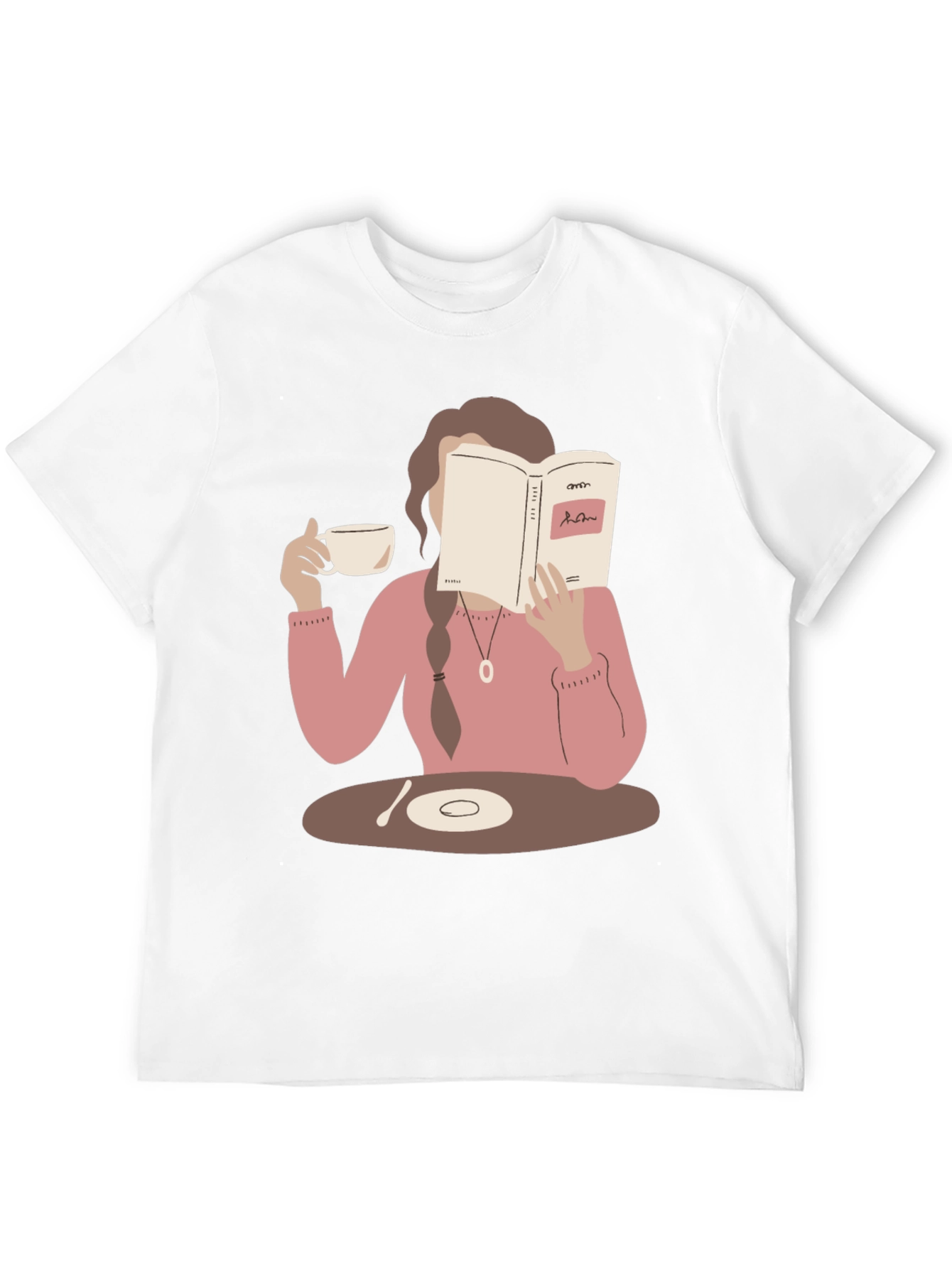 Book Lover Graphic Tee - Coffee & Reading