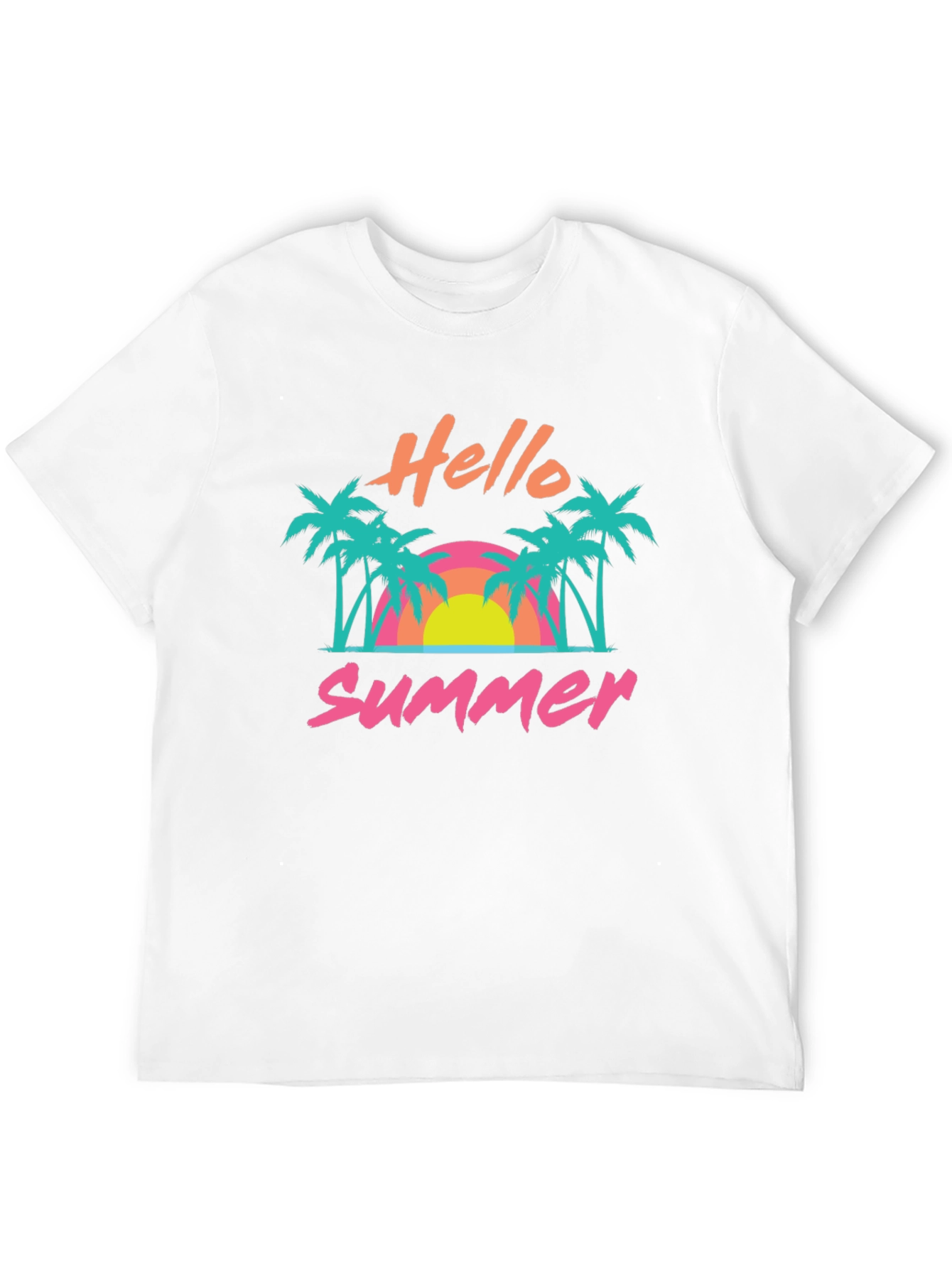 Hello Summer Graphic T-Shirt - Black