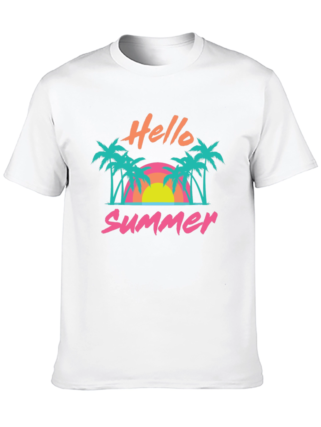 Hello Summer Graphic T-Shirt - Black