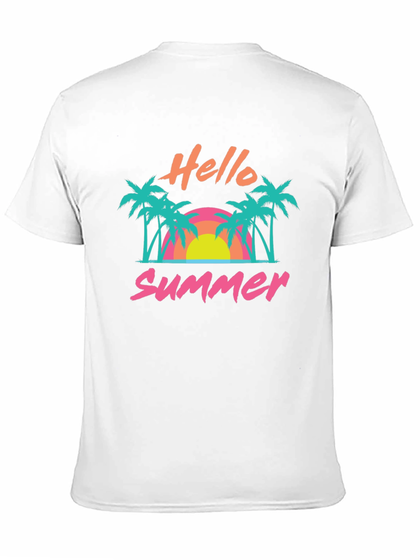 Hello Summer Graphic T-Shirt - Black