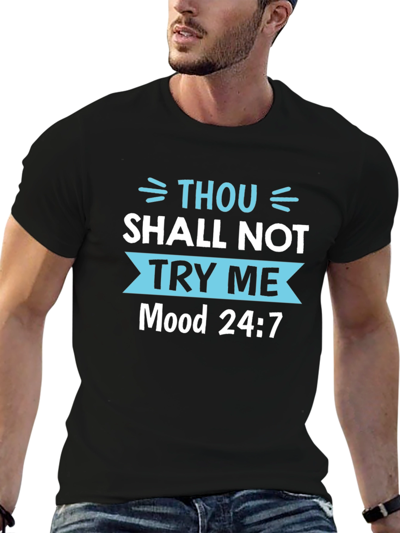 Thou Shalt Not Try Me Black Tee