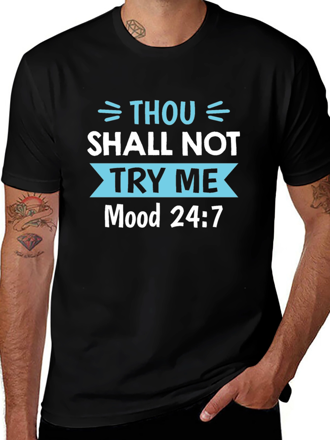 Thou Shalt Not Try Me Black Tee