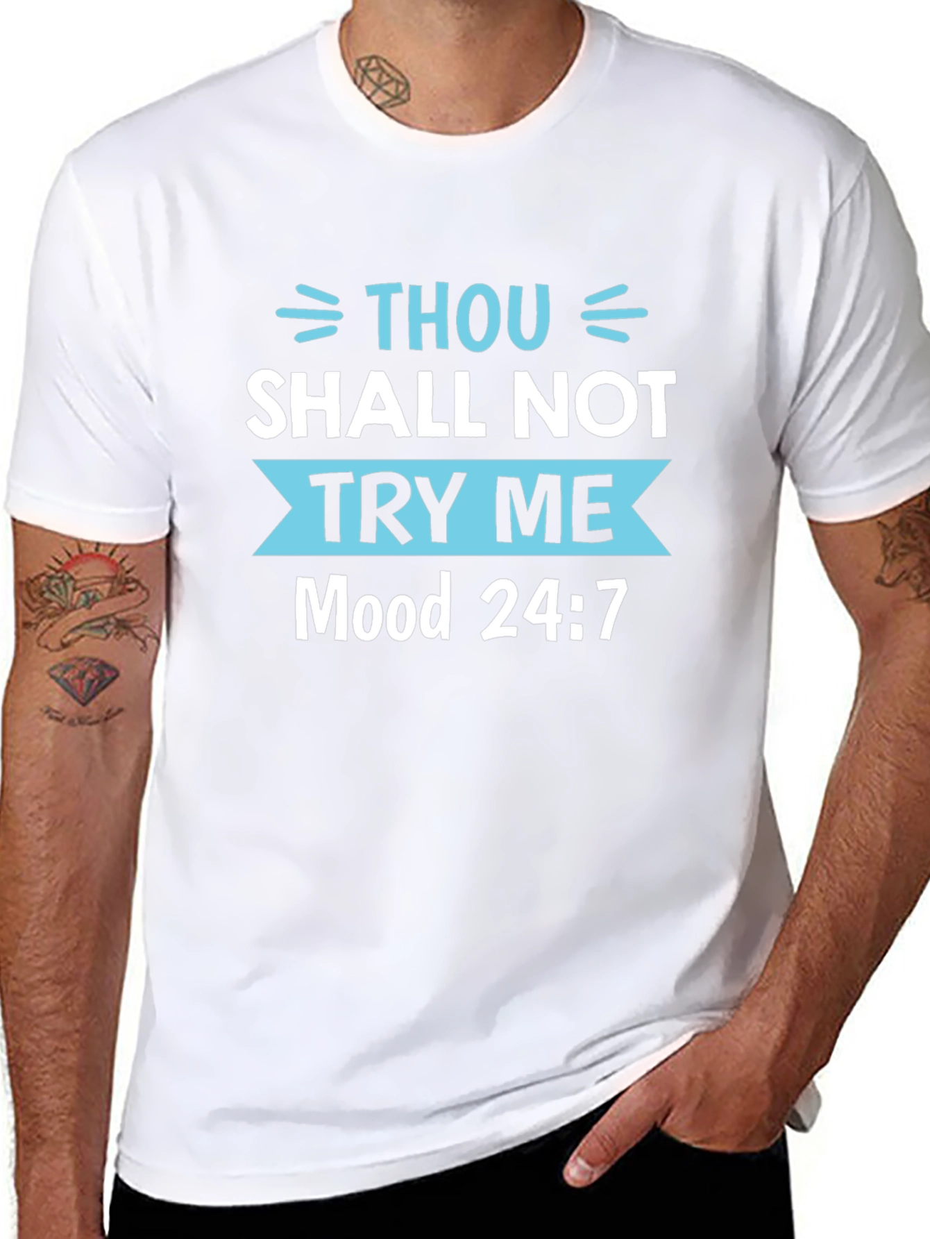 Thou Shalt Not Try Me Black Tee