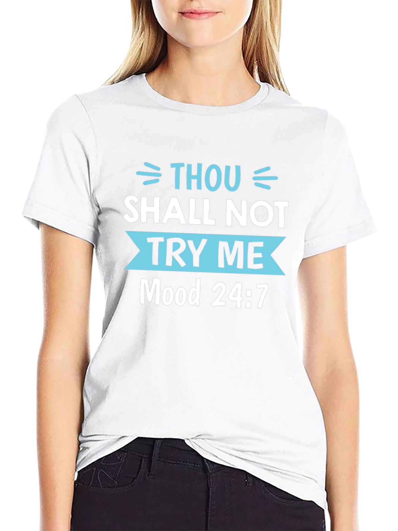 Thou Shalt Not Try Me Black Tee