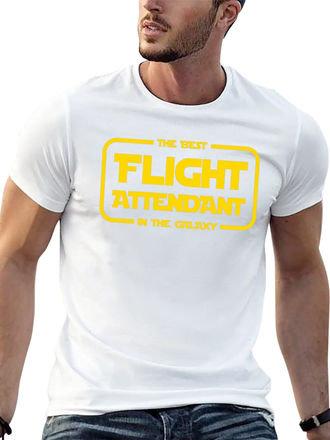 Best Flight Attendant Galaxy T-Shirt