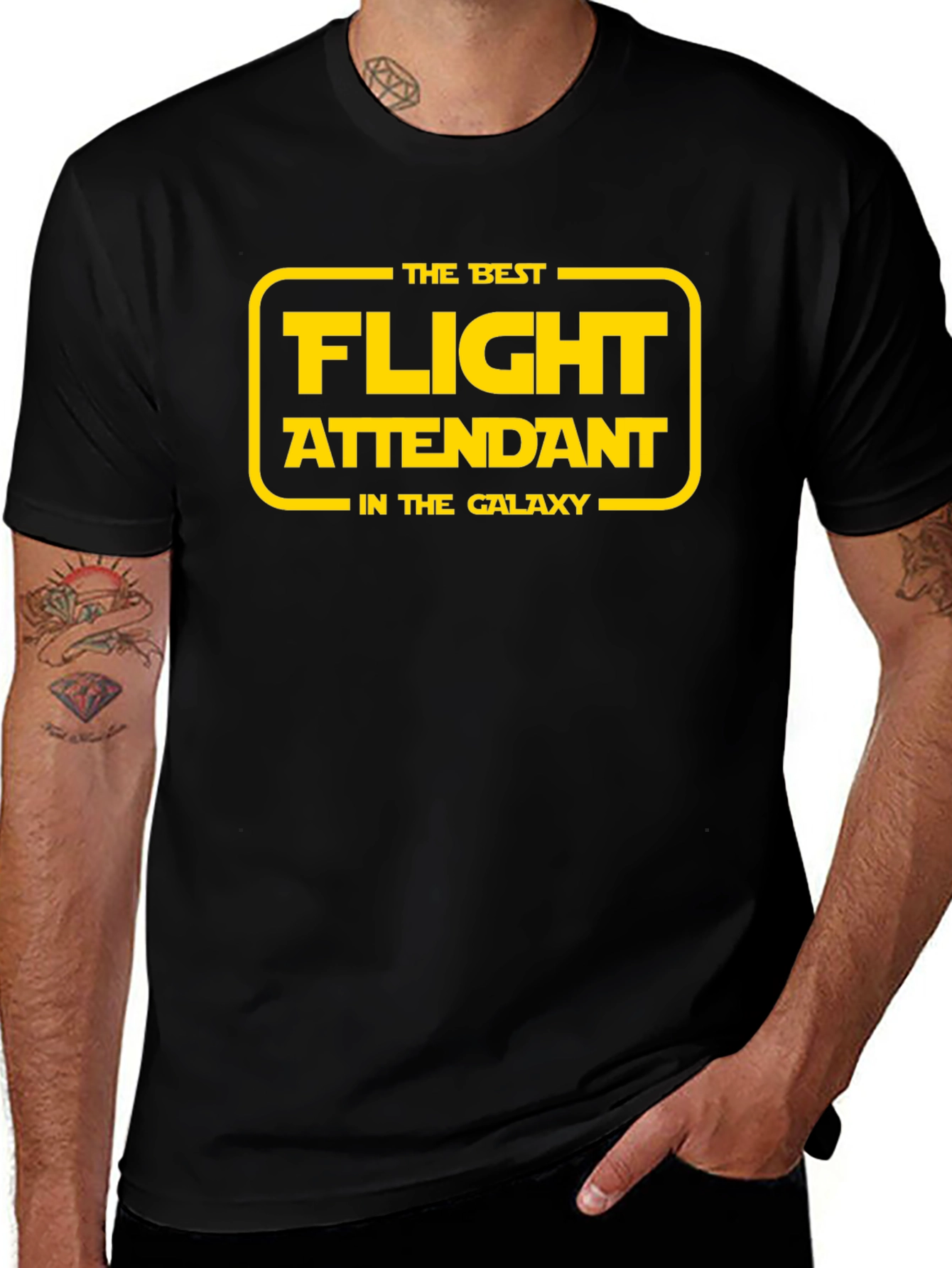 Best Flight Attendant Galaxy T-Shirt