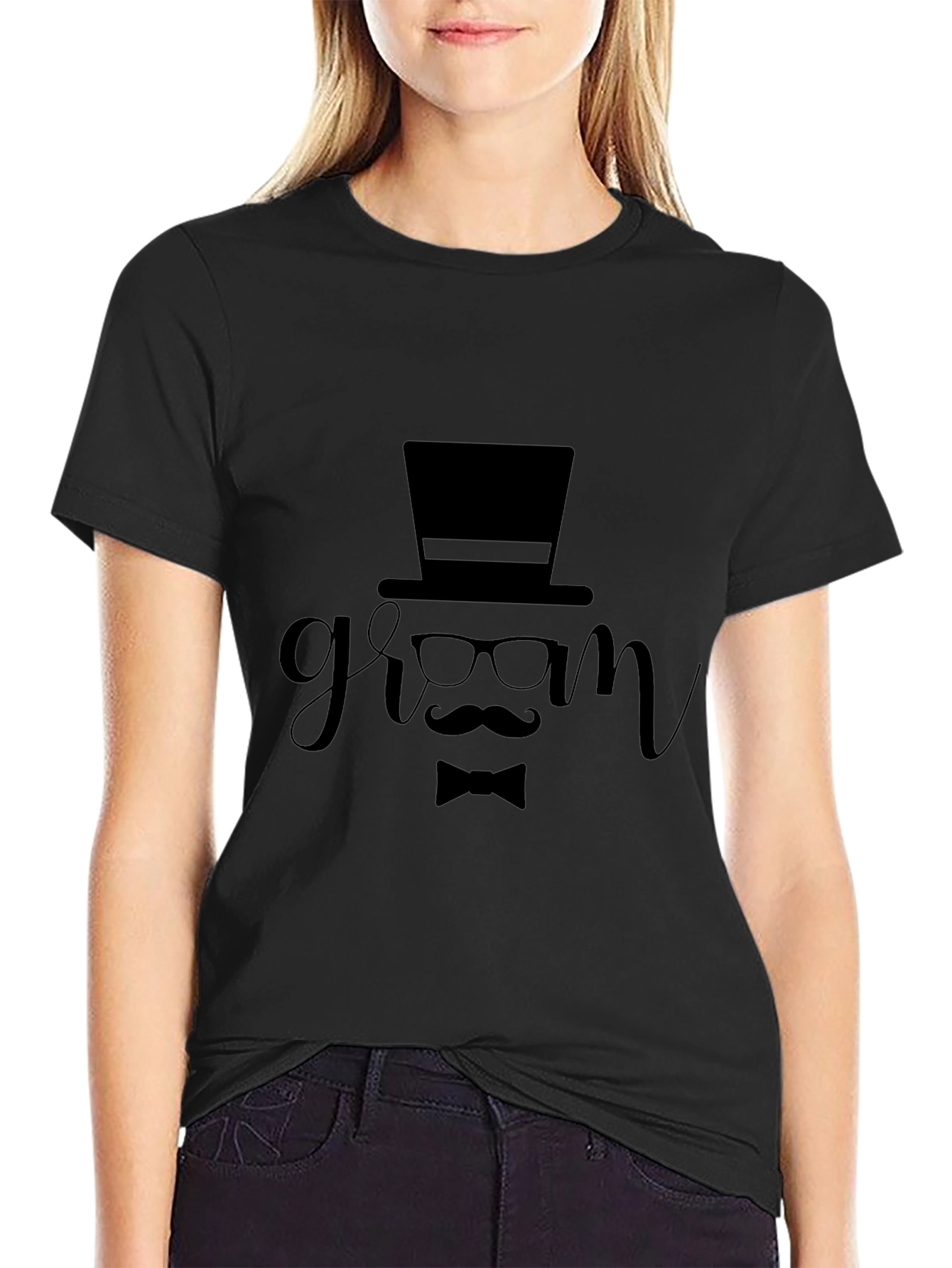 Groom Design Black T-Shirt