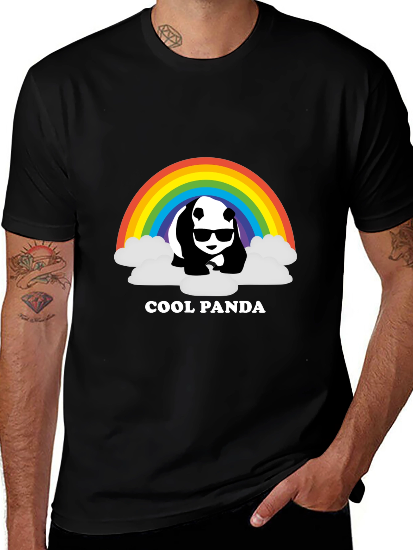 Cool Panda Rainbow T-Shirt