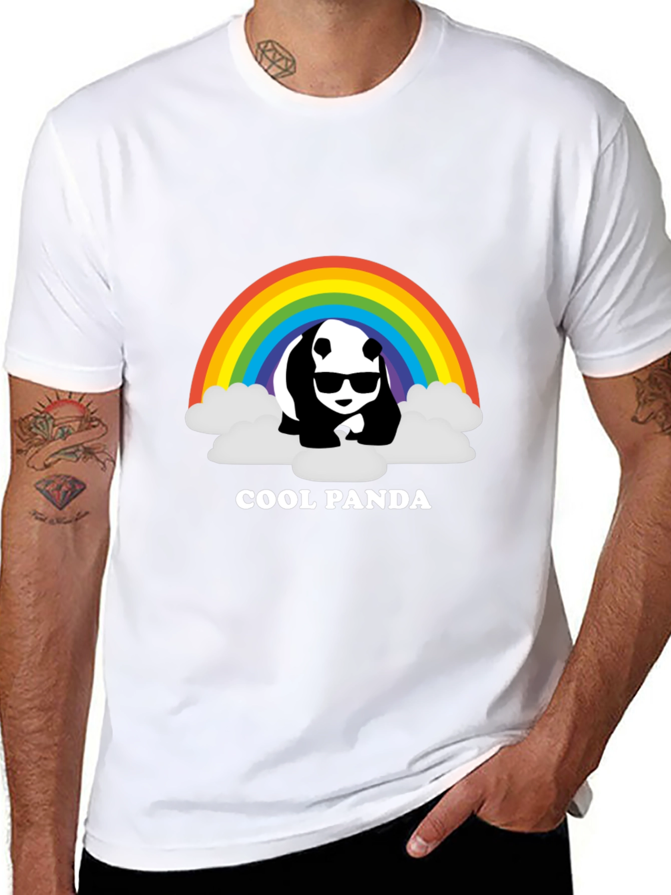 Cool Panda Rainbow T-Shirt
