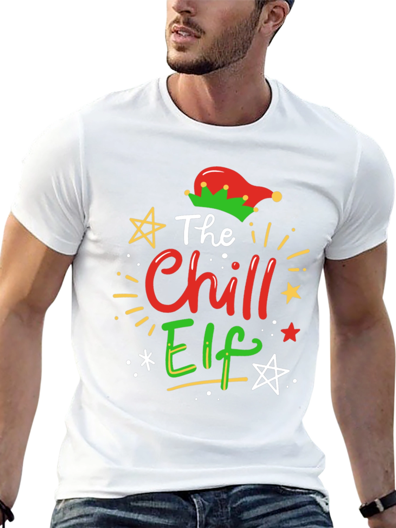 Chill Elf Christmas Graphic Tee