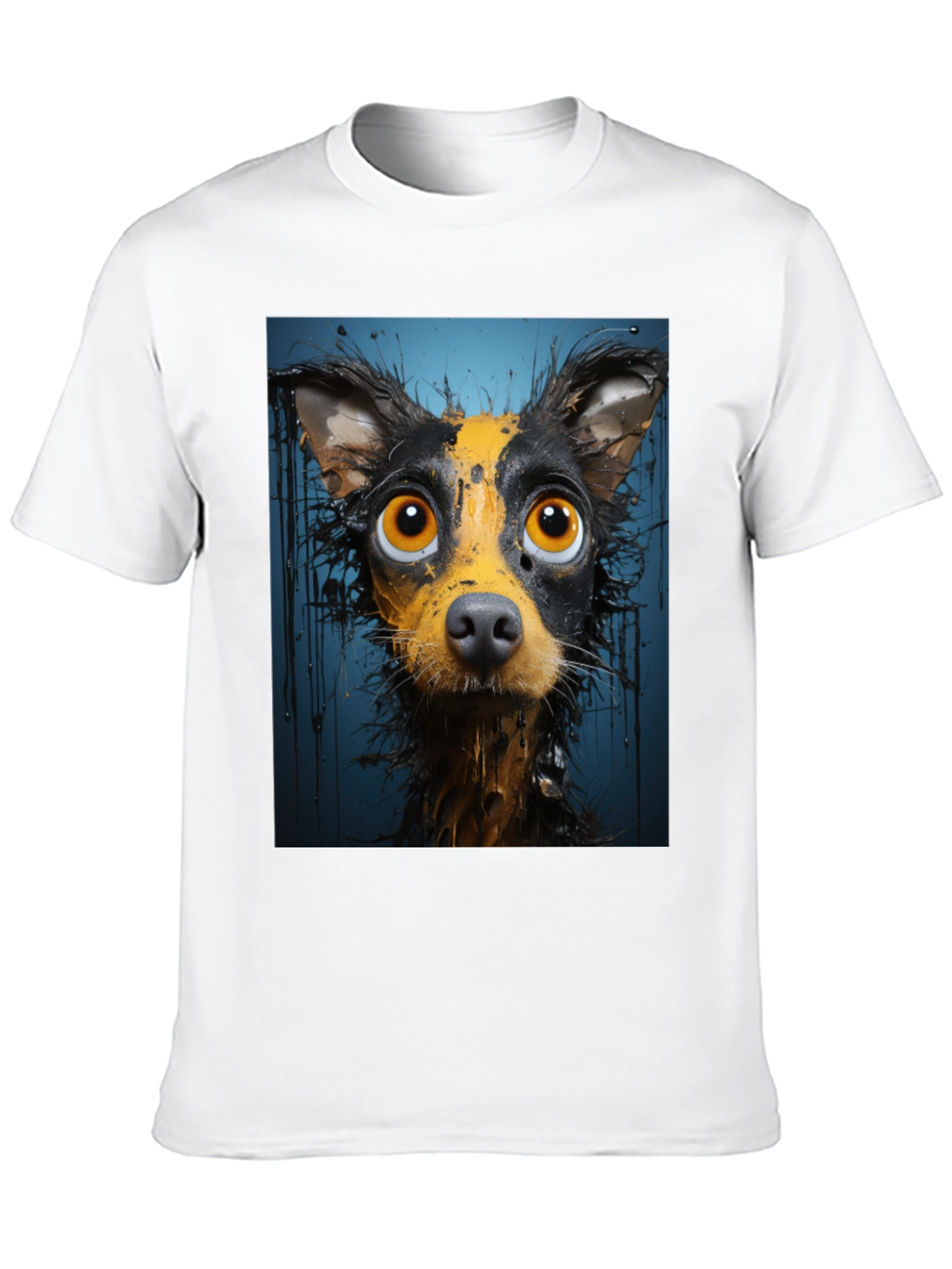 Dog Art Graphic Tee - Quirky Pet Lover T-Shirt