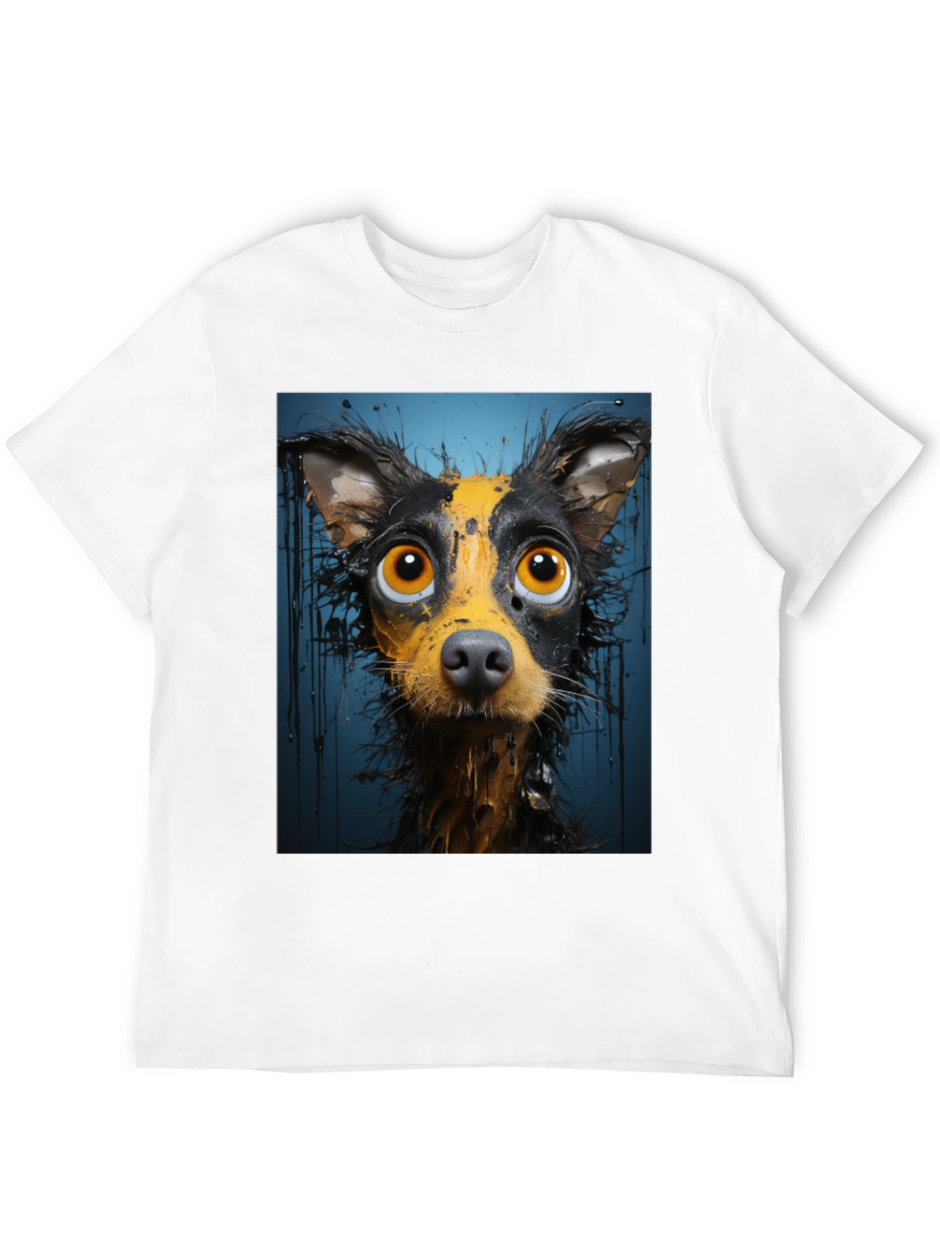 Dog Art Graphic Tee - Quirky Pet Lover T-Shirt