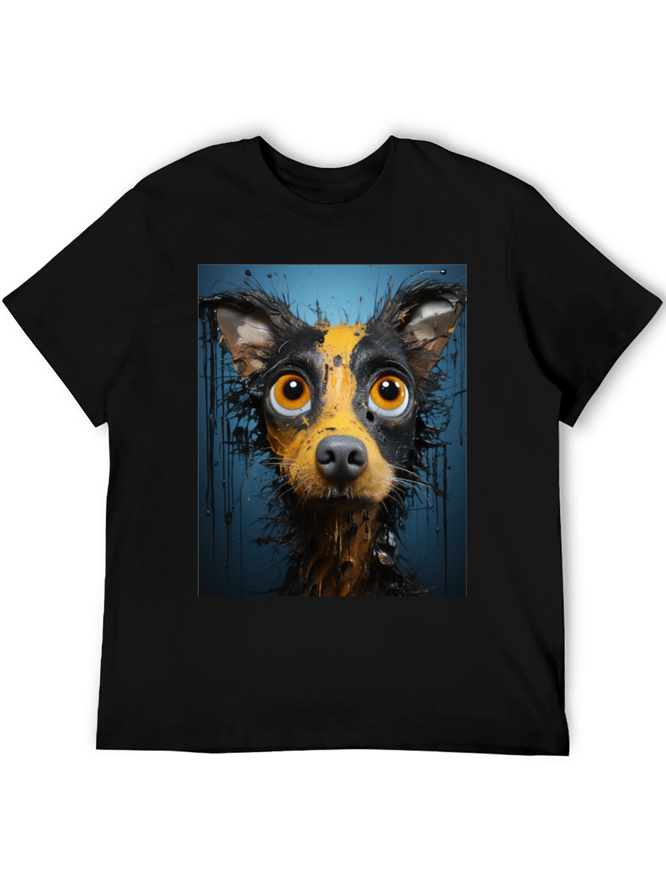 Dog Art Graphic Tee - Quirky Pet Lover T-Shirt