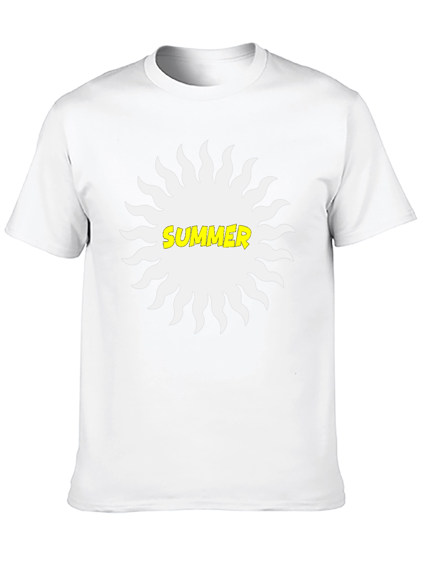 Summer Sun Graphic Tee - Black Cotton T-Shirt