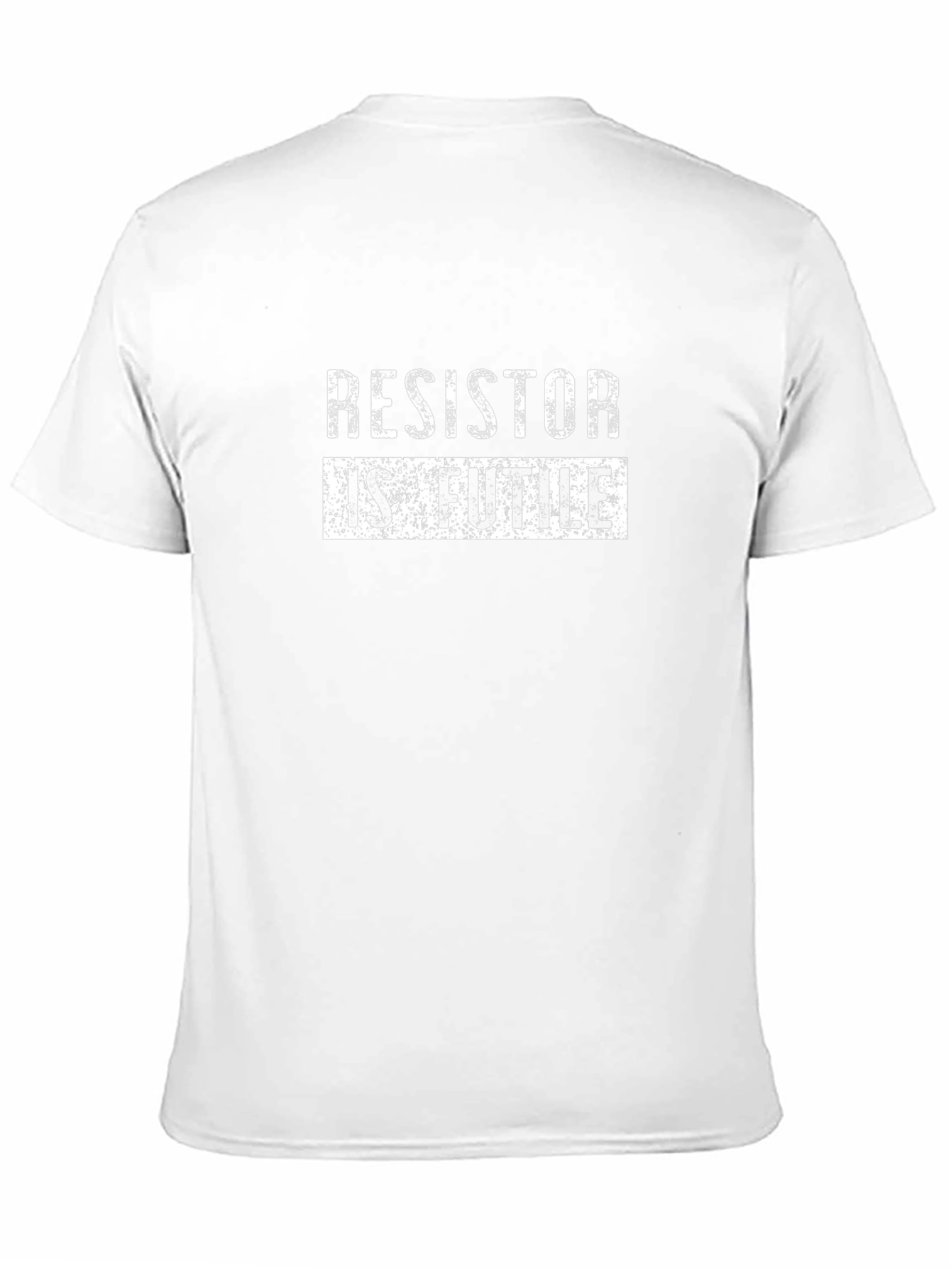 Resistor is Futile Funny Slogan Black T-Shirt