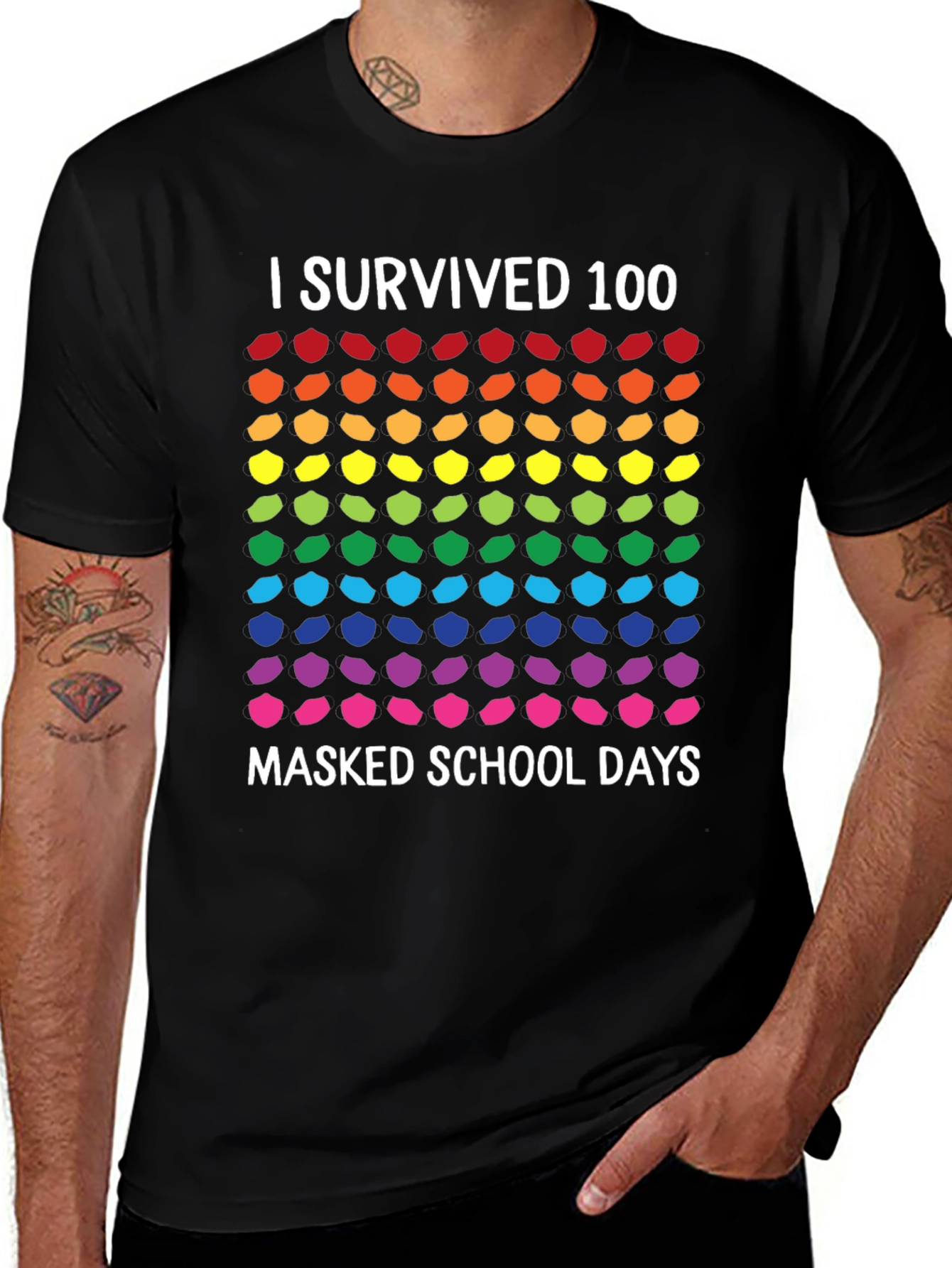 I Survived 100 Masked School Days T-Shirt
