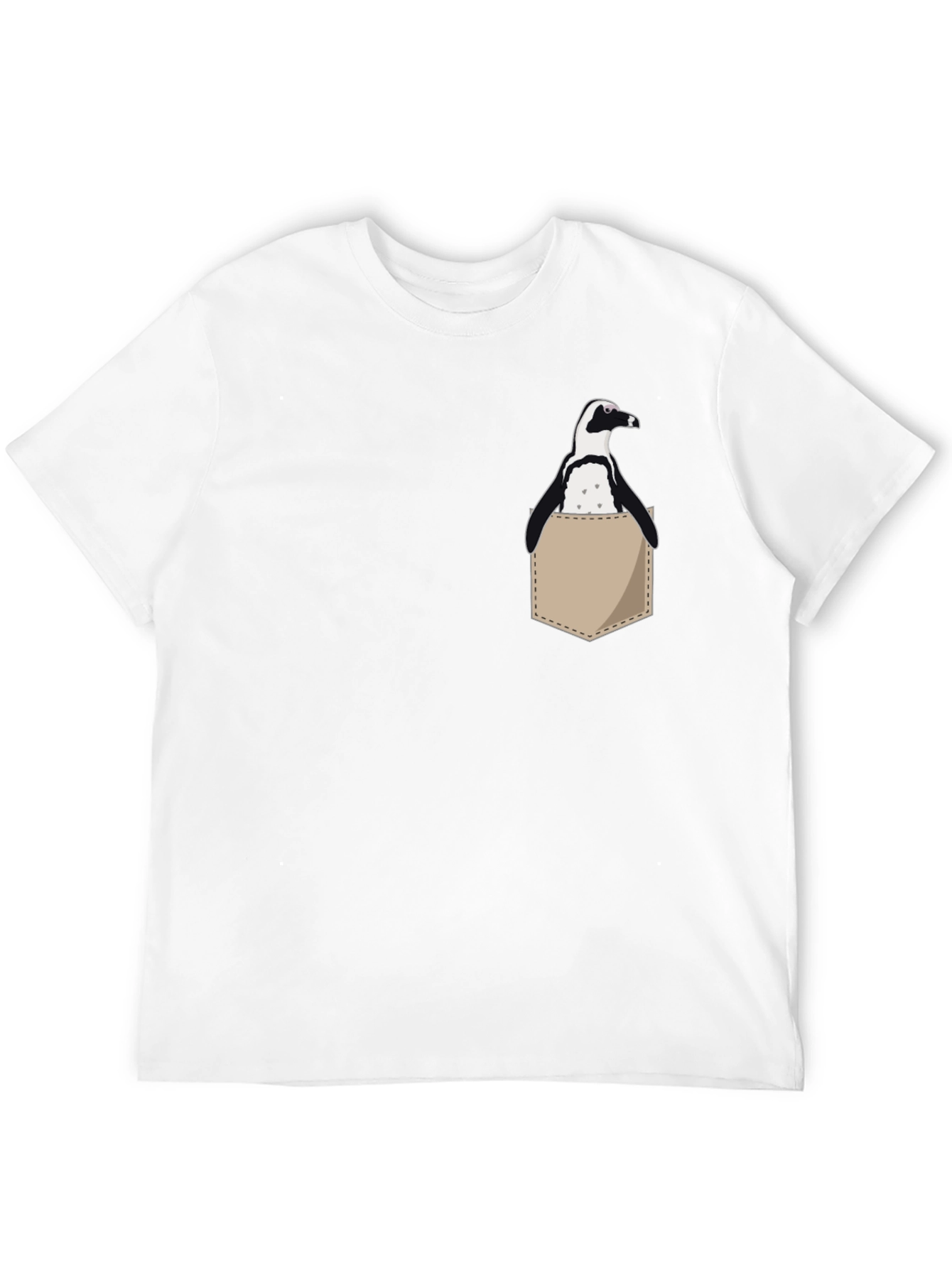 Penguin Pocket Tee - Casual Black Cotton T-Shirt