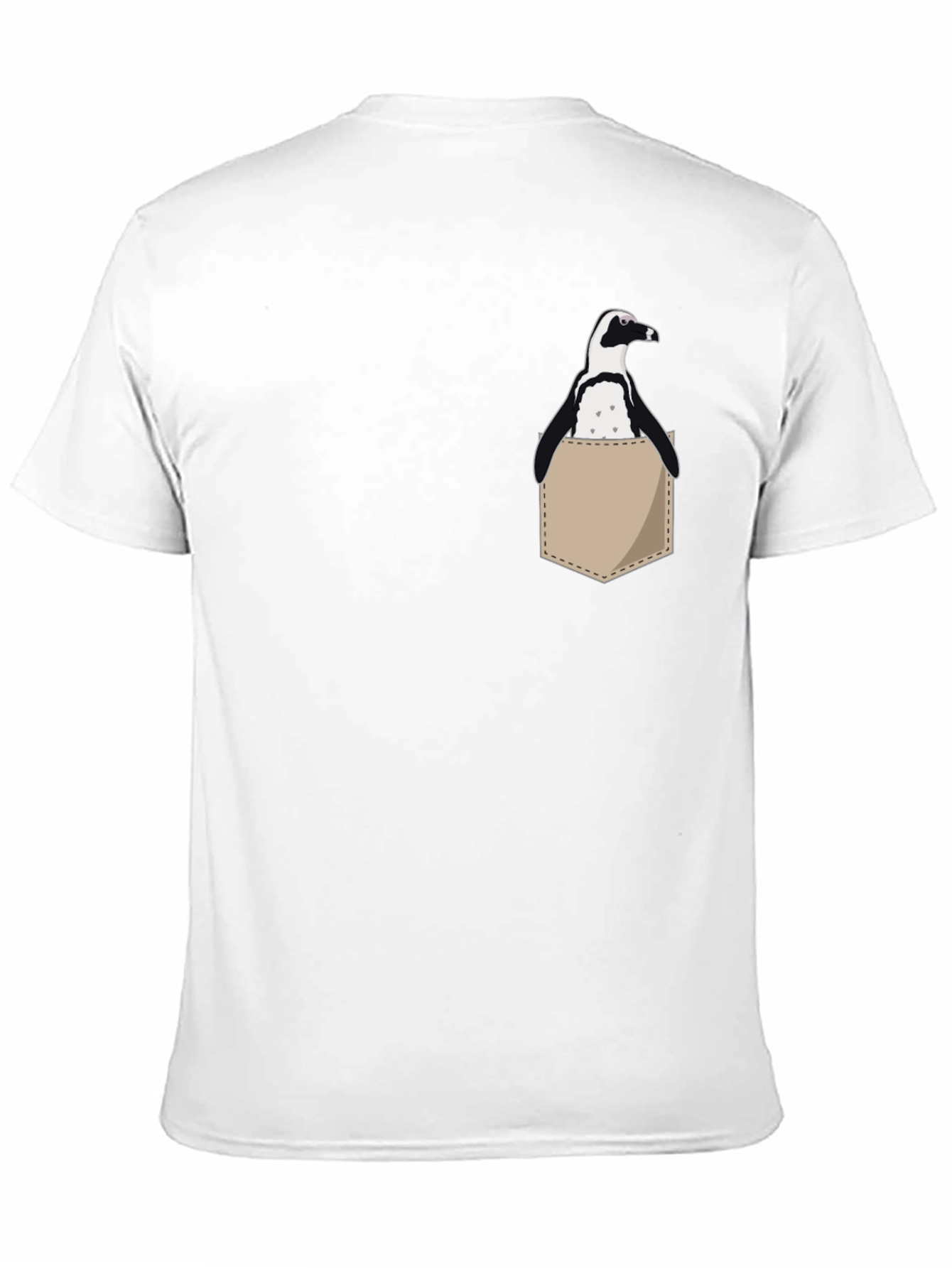 Penguin Pocket Tee - Casual Black Cotton T-Shirt