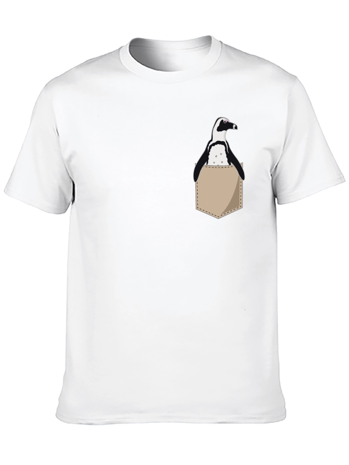 Penguin Pocket Tee - Casual Black Cotton T-Shirt