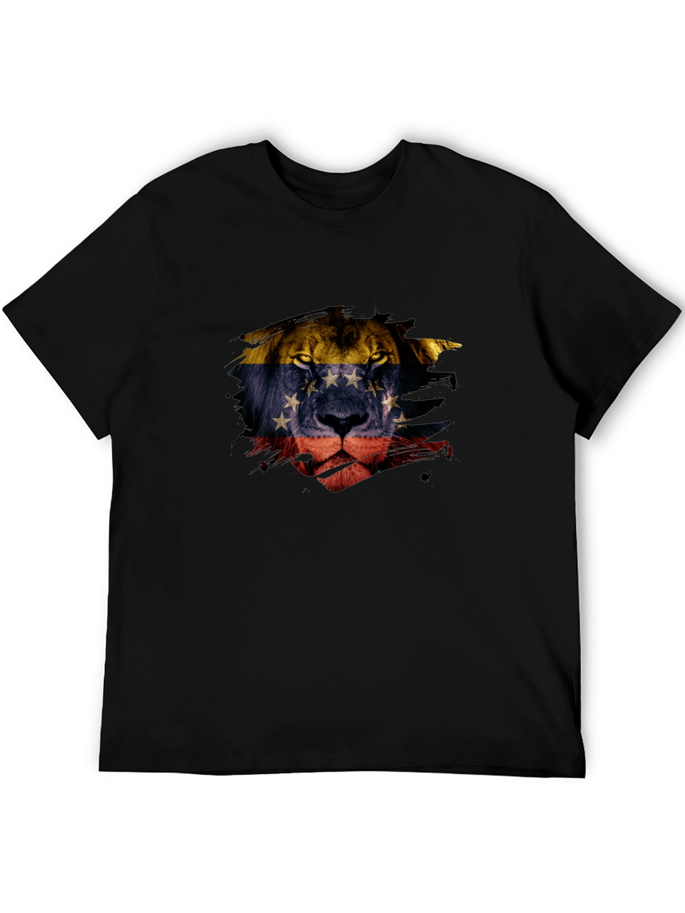 Venezuela Lion Flag Graphic Tee - Black