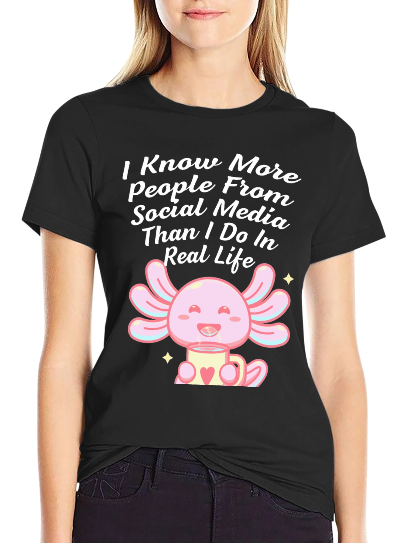 Social Media Axolotl T-Shirt