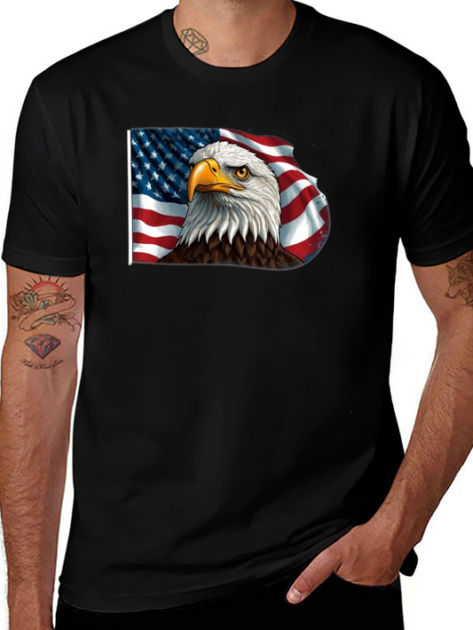American Eagle Flag Graphic Tee - Patriotic Style
