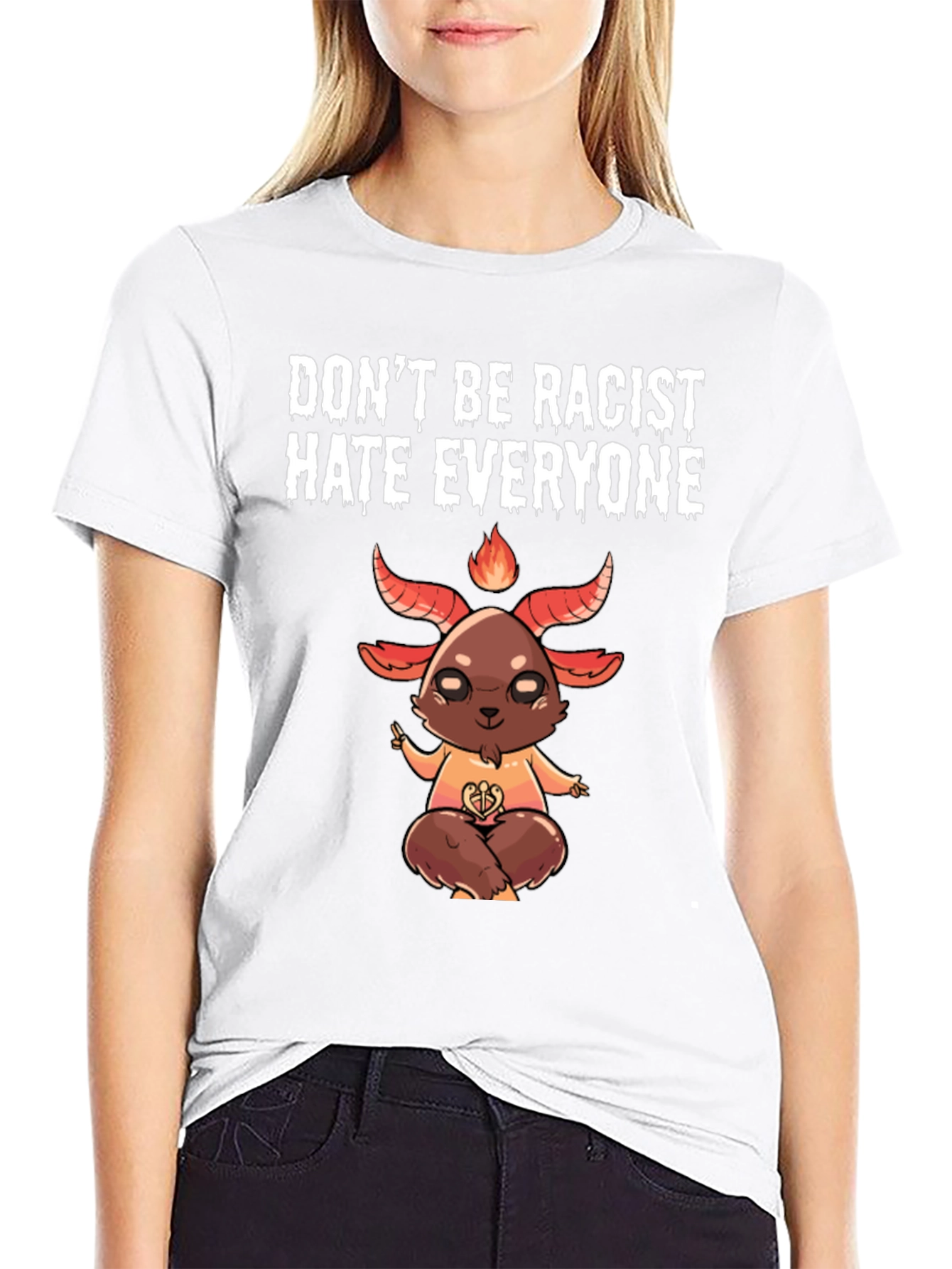 Dont Be Racist Hate Everyone Graphic Tee