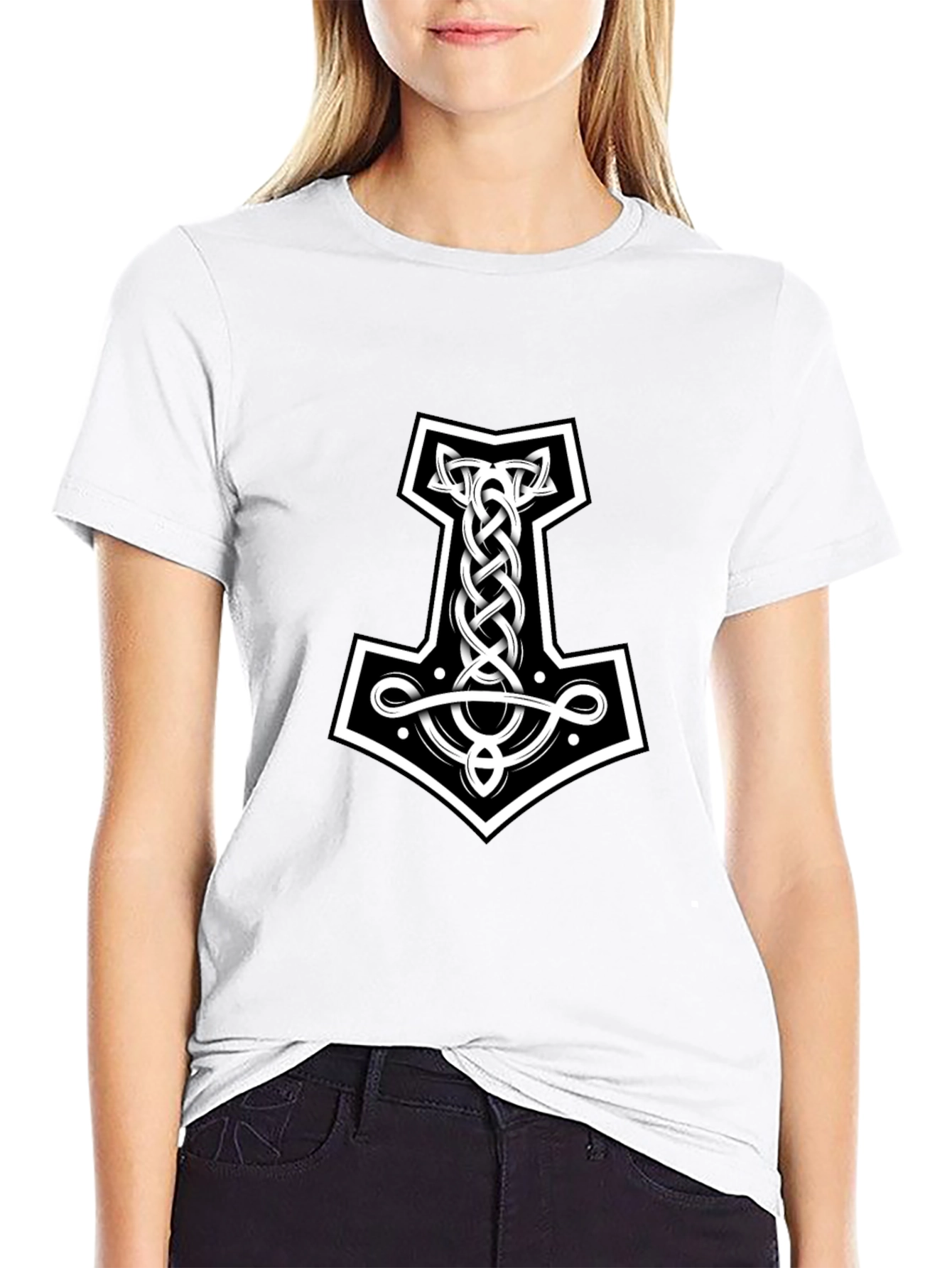 Celtic Knotwork Thors Hammer Graphic Tee