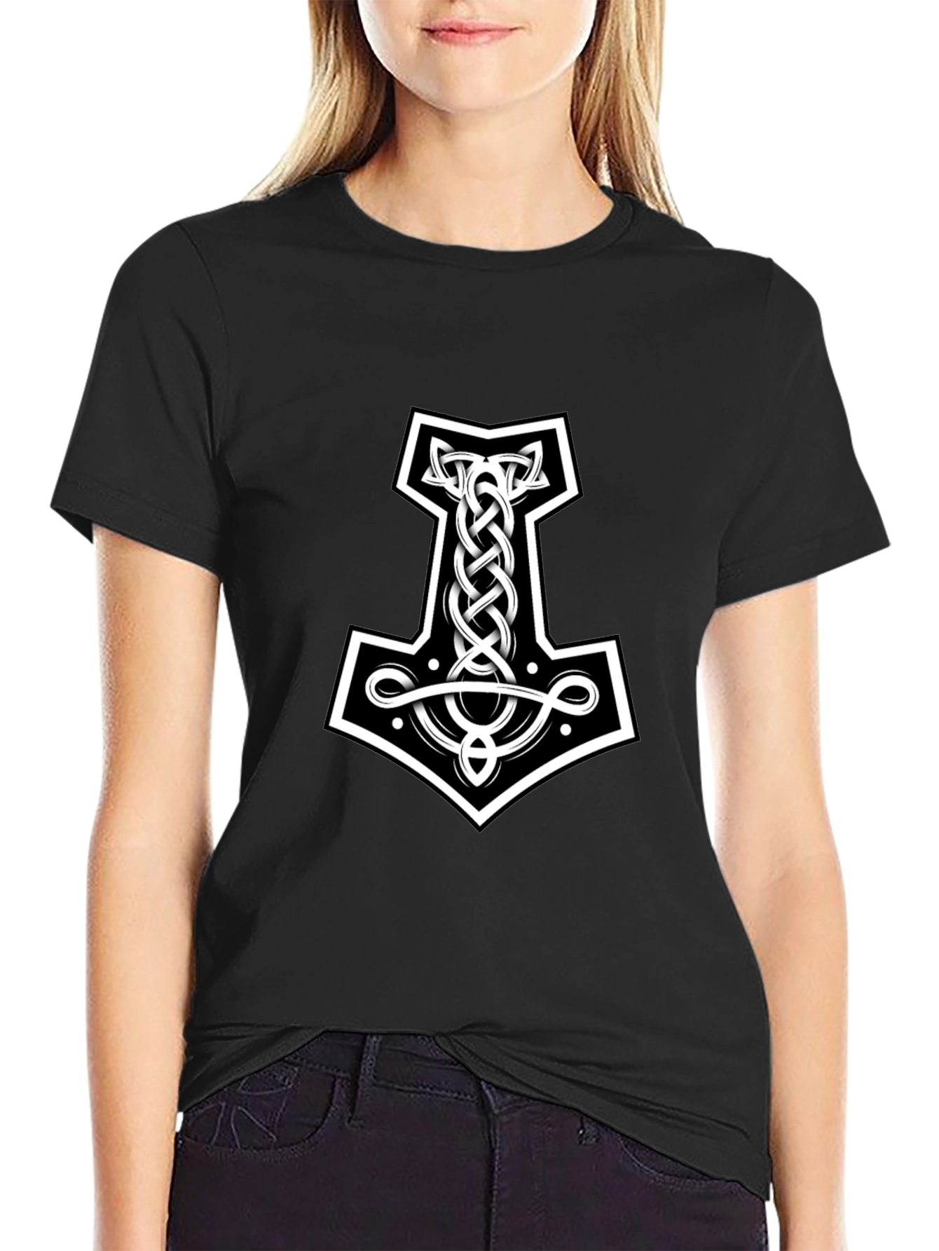Celtic Knotwork Thors Hammer Graphic Tee