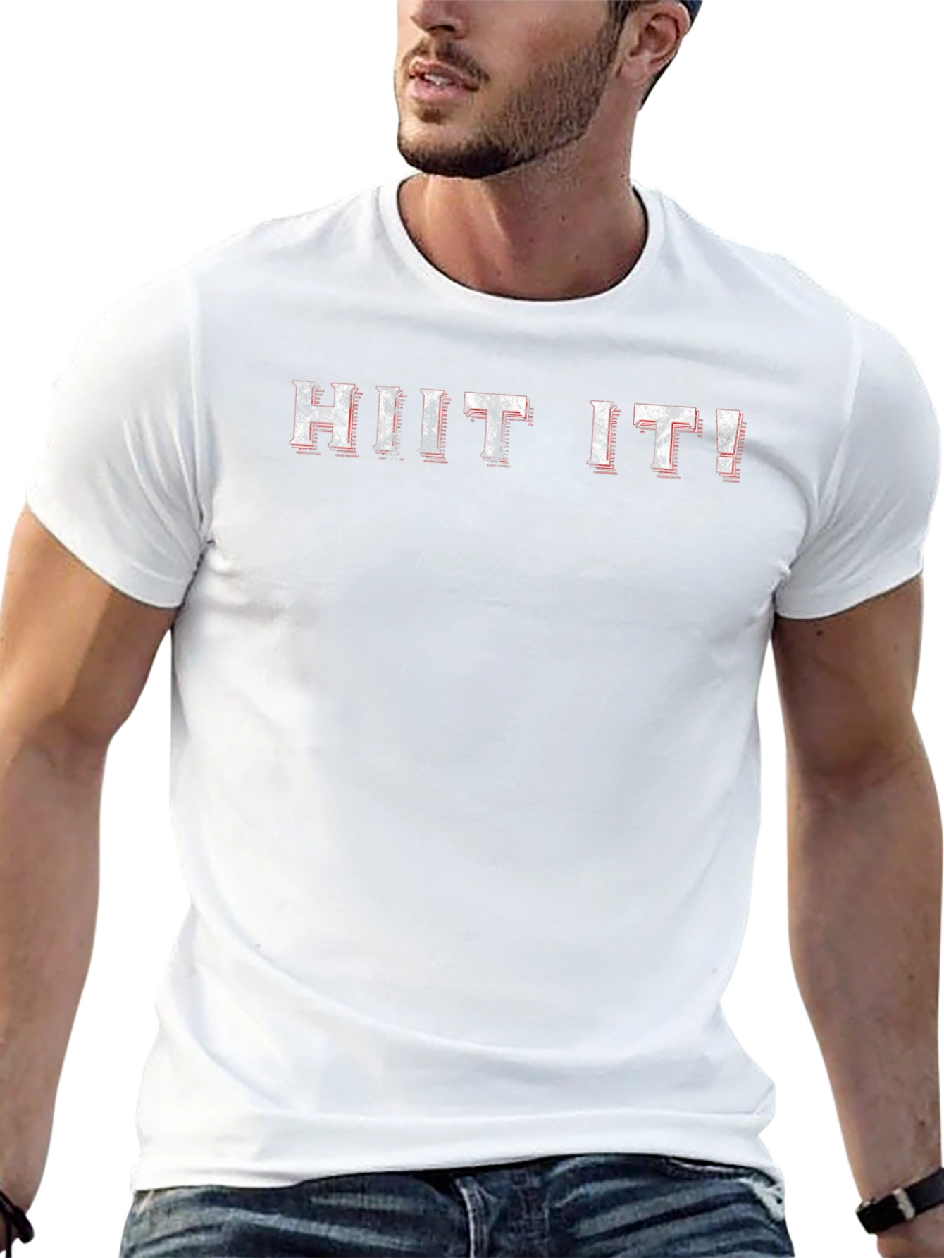 Mens HIT IT! Graphic Print Black T-Shirt