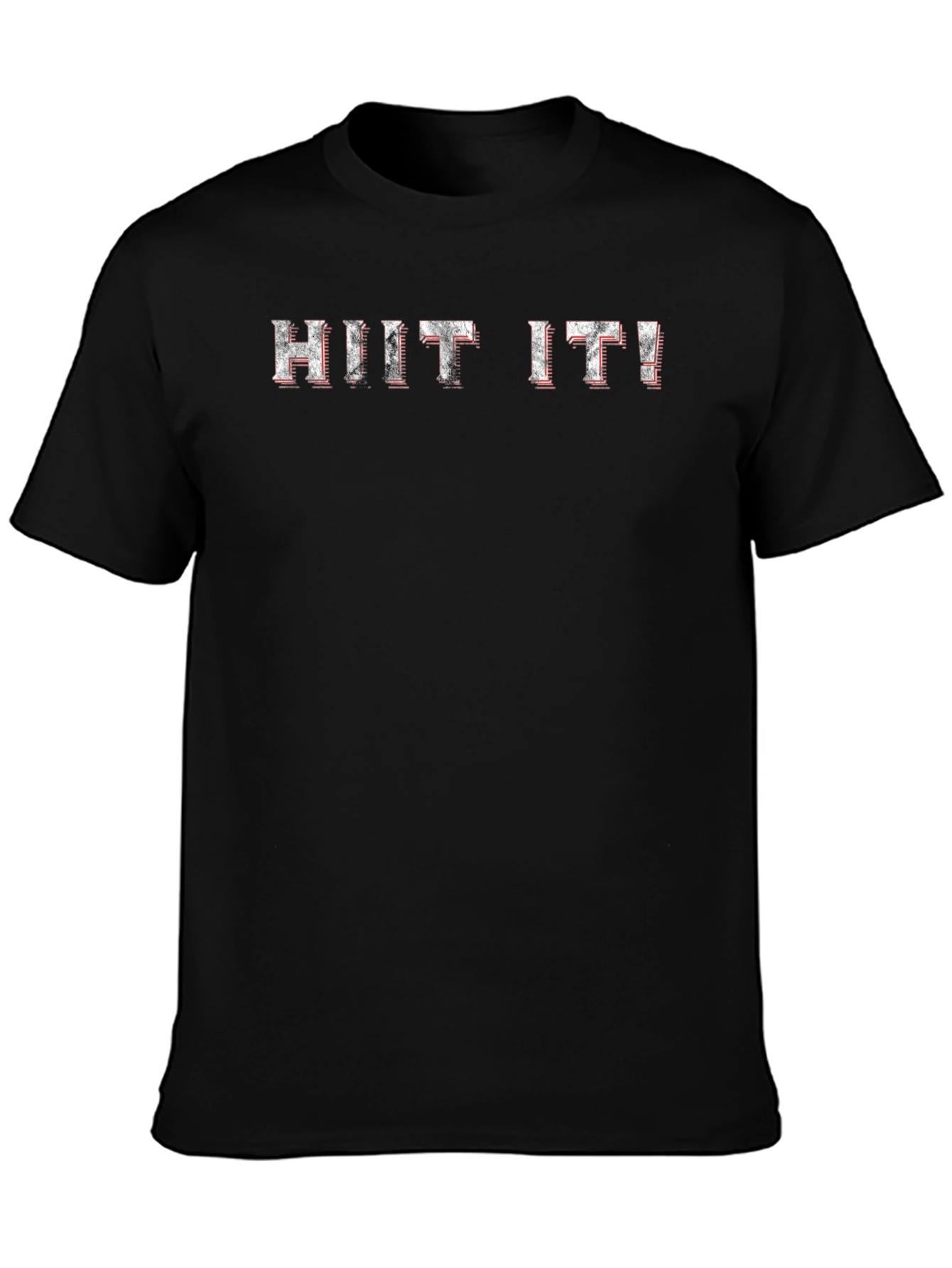 Mens HIT IT! Graphic Print Black T-Shirt