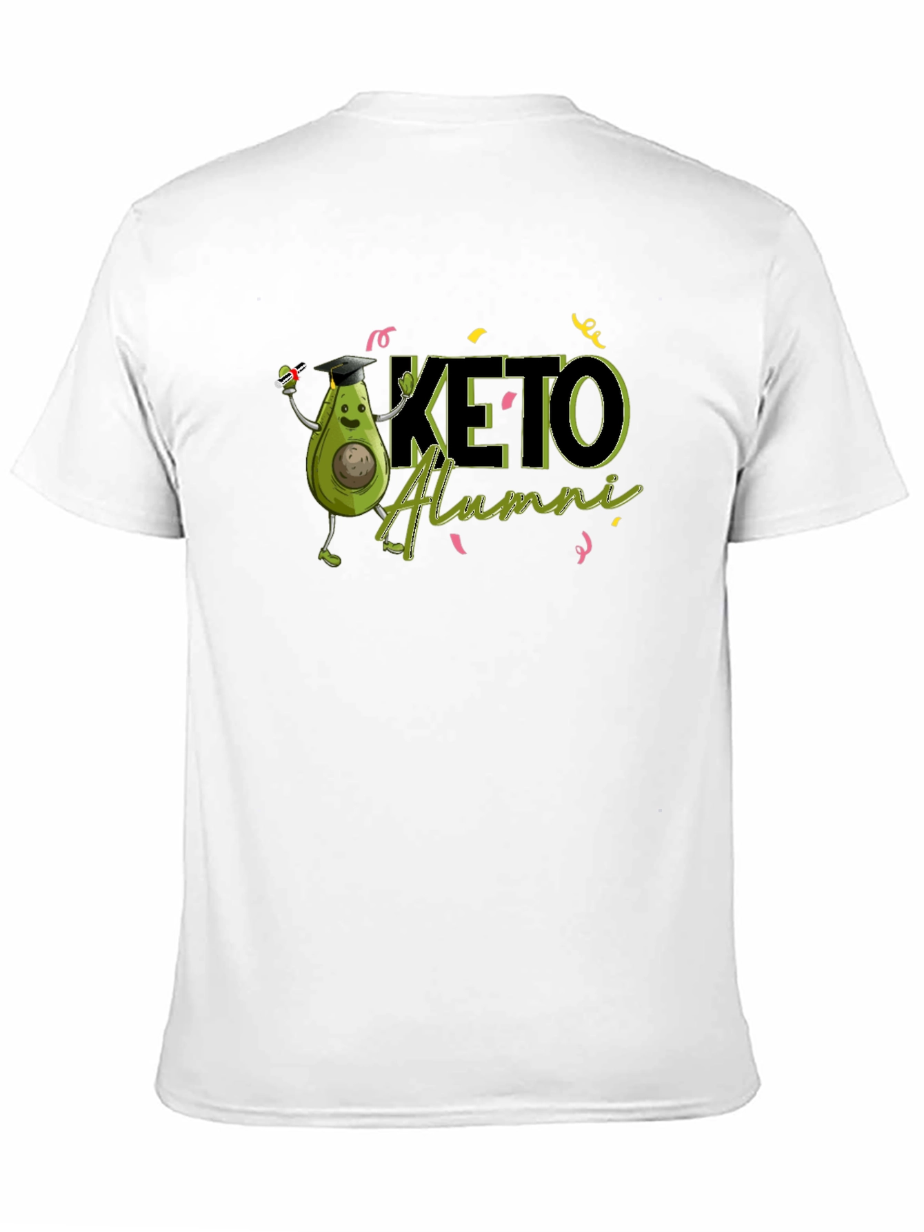 Keto Alumni Graduation T-Shirt - Funny Avocado Design