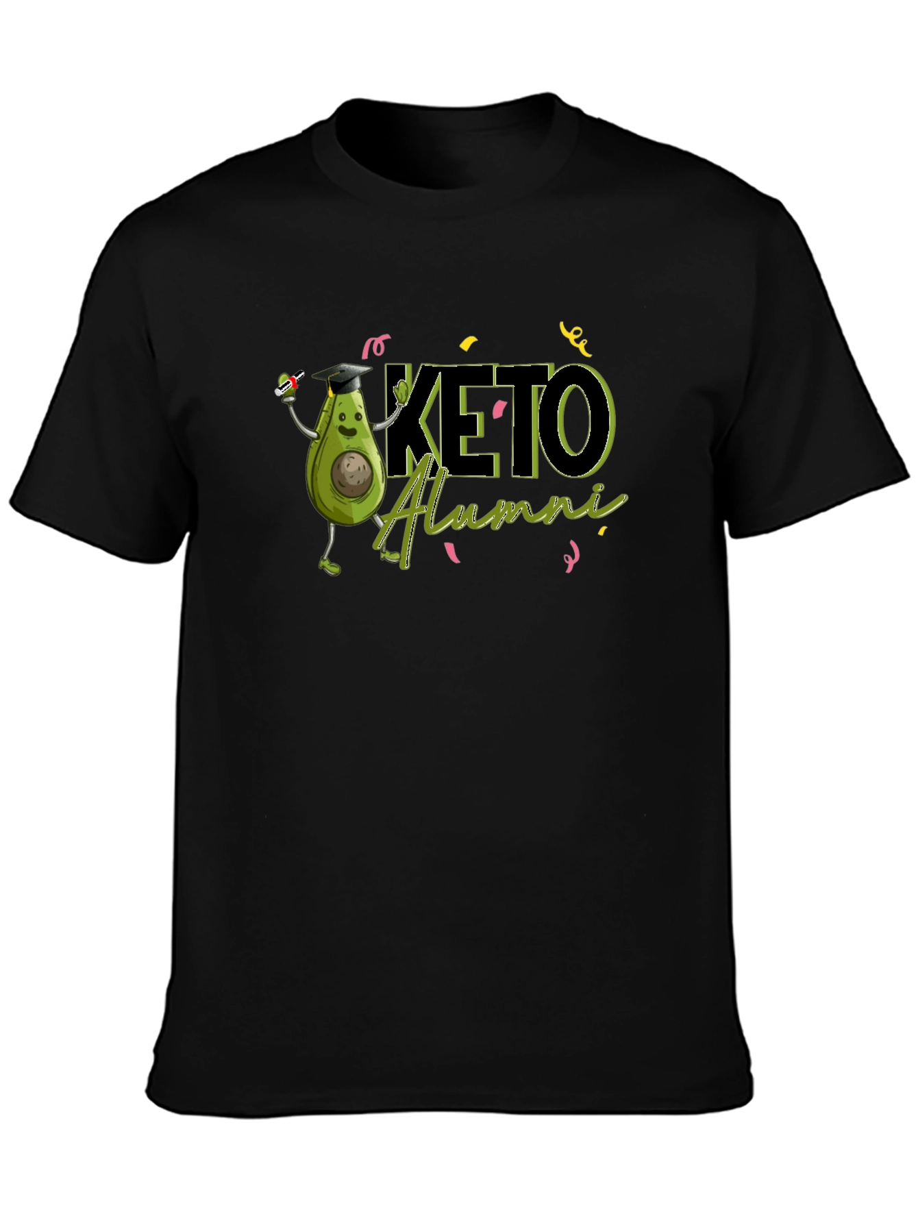 Keto Alumni Graduation T-Shirt - Funny Avocado Design