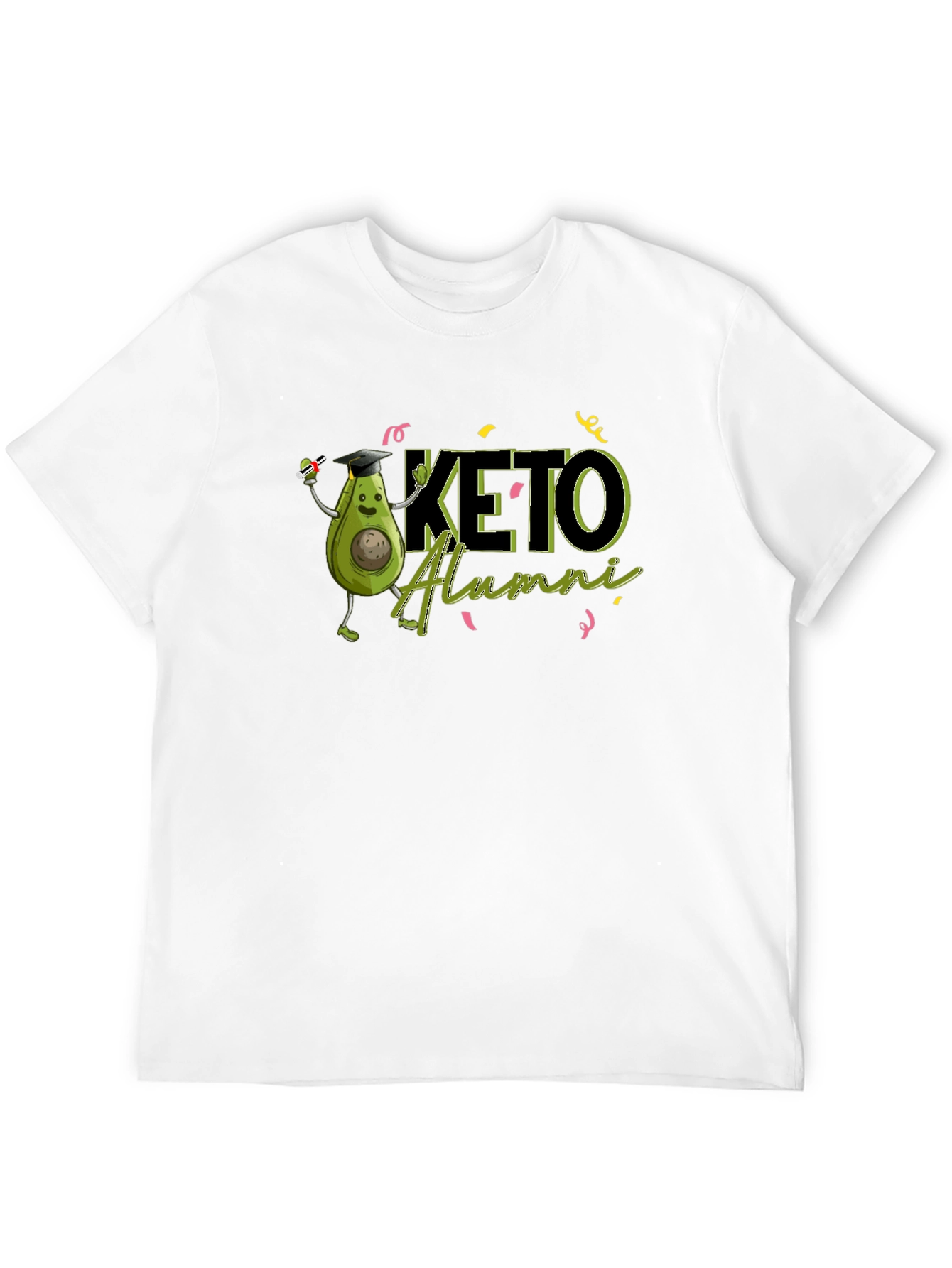 Keto Alumni Graduation T-Shirt - Funny Avocado Design