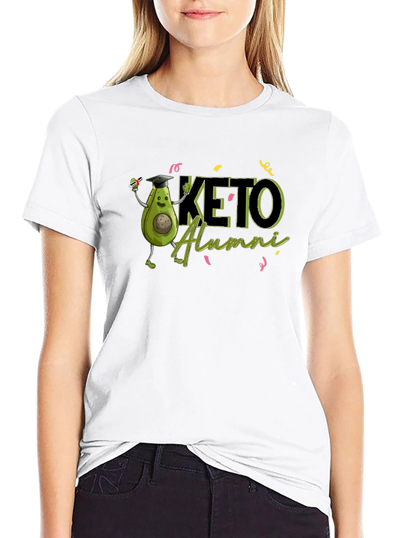 Keto Alumni Graduation T-Shirt - Funny Avocado Design