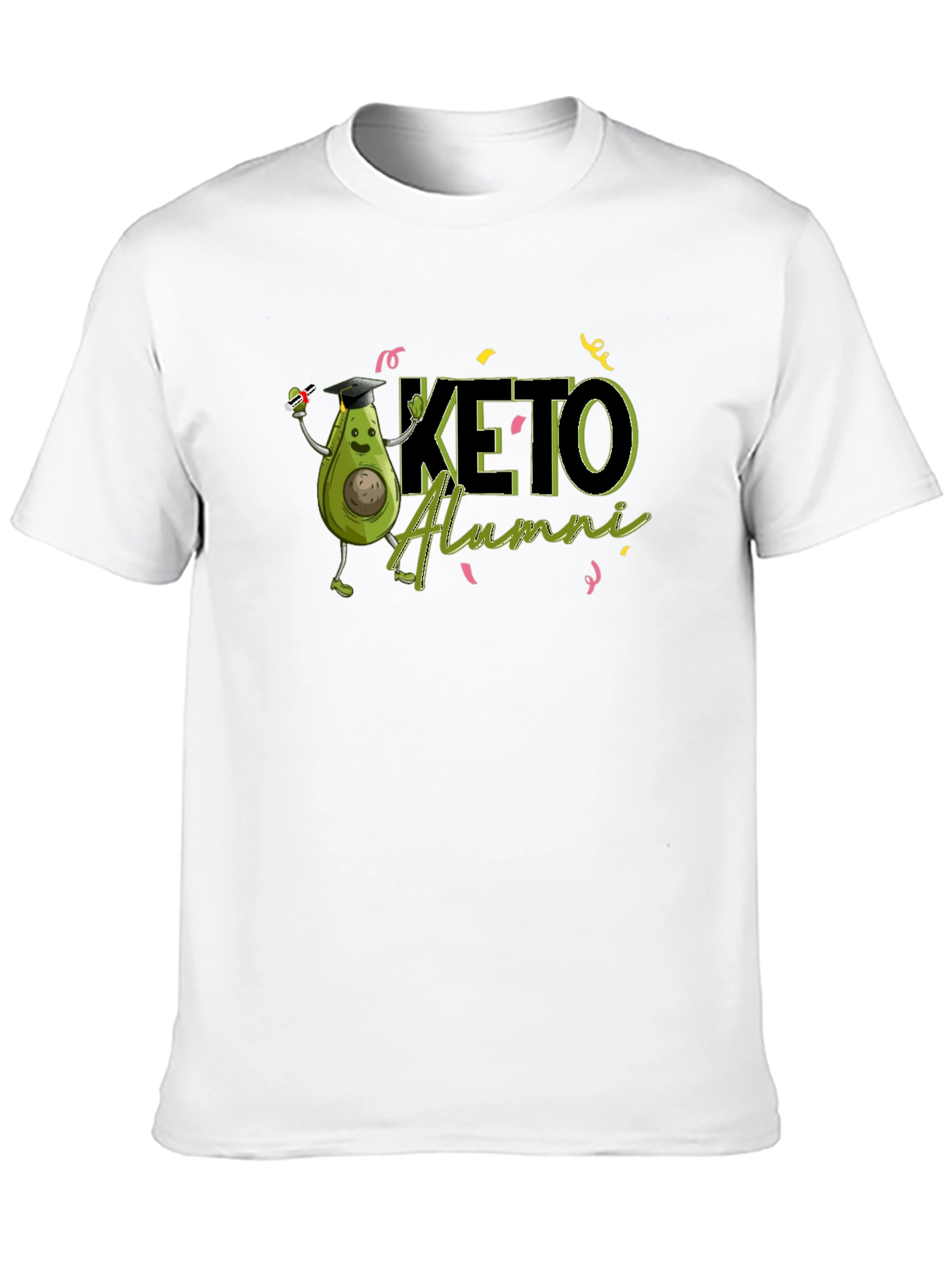 Keto Alumni Graduation T-Shirt - Funny Avocado Design